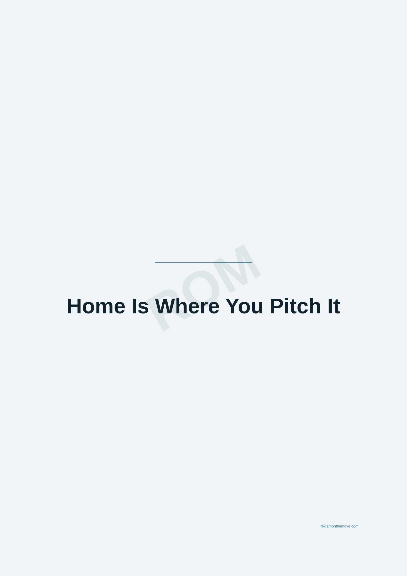 Home Is Where You Pitch It · Okyanus — ROM dijital ürün önizlemesi (filigranlı)