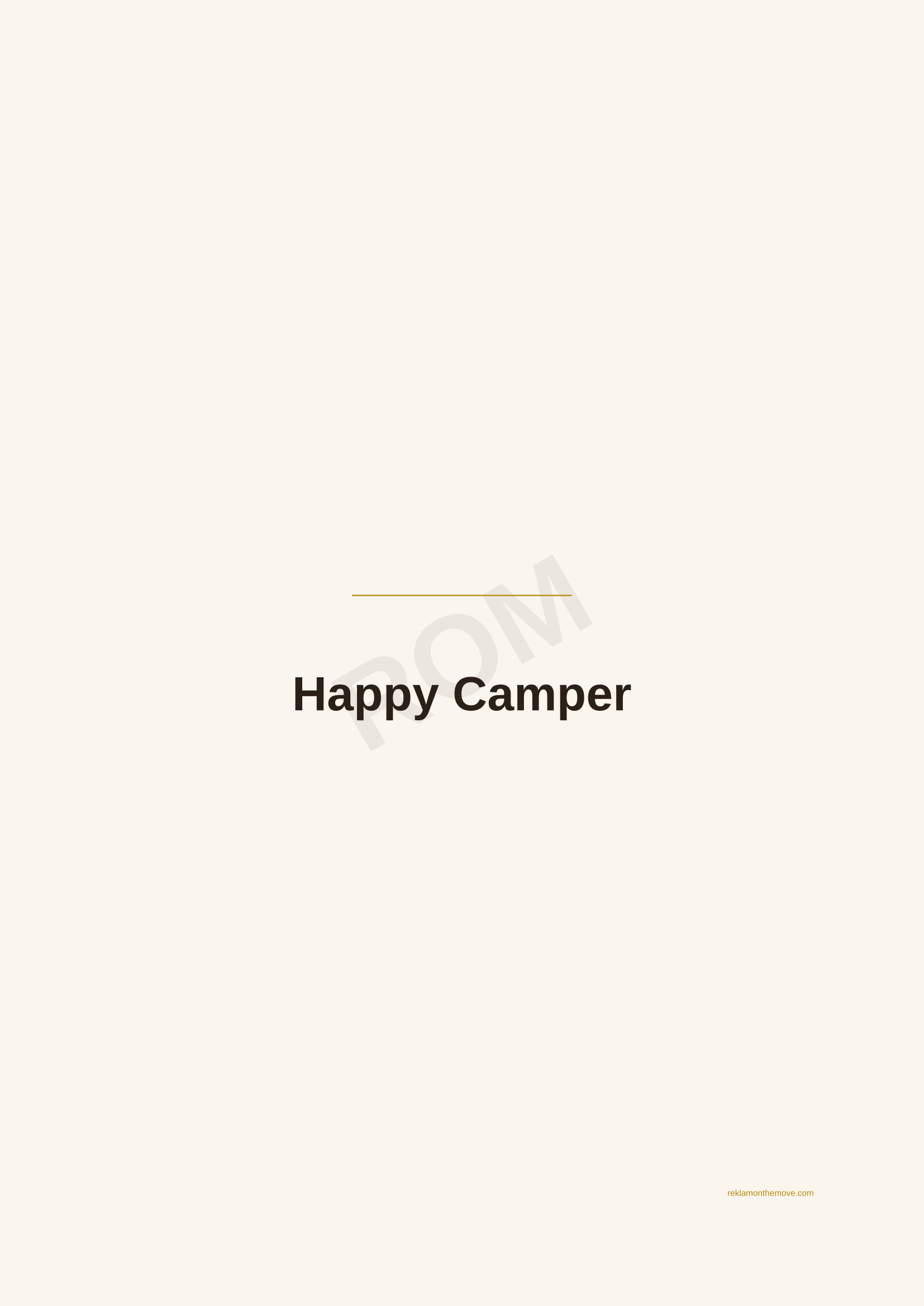 Happy Camper · Espresso — ROM dijital ürün önizlemesi (filigranlı)