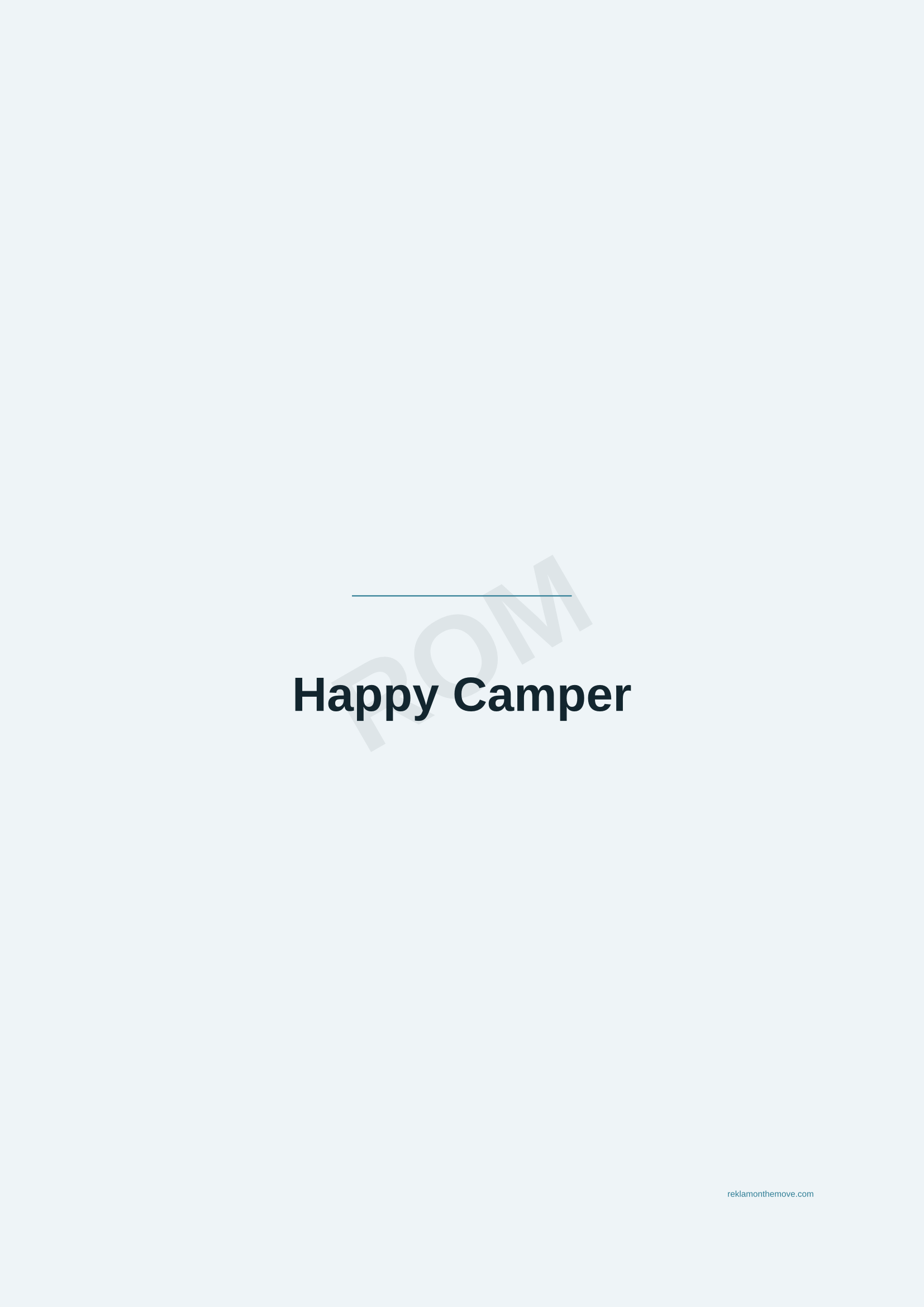 Happy Camper · Okyanus — ROM dijital ürün önizlemesi (filigranlı)
