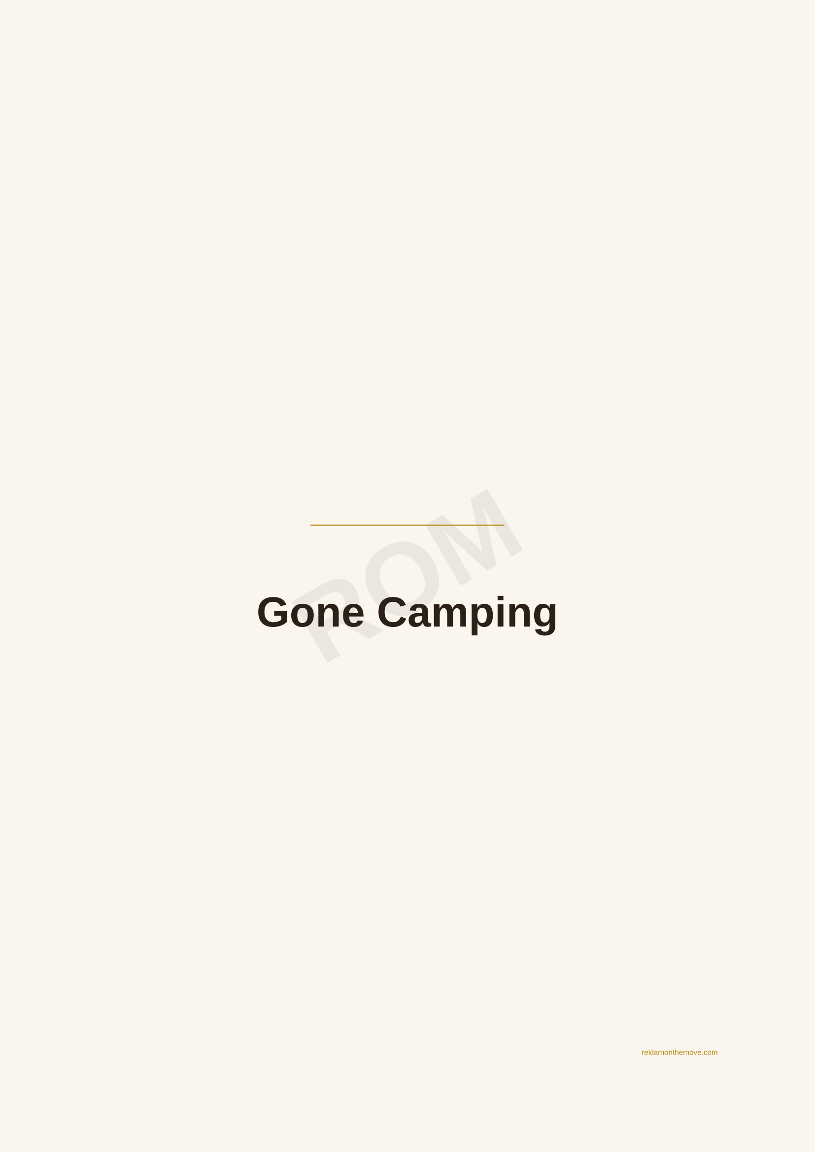 Gone Camping · Espresso — ROM dijital ürün önizlemesi (filigranlı)