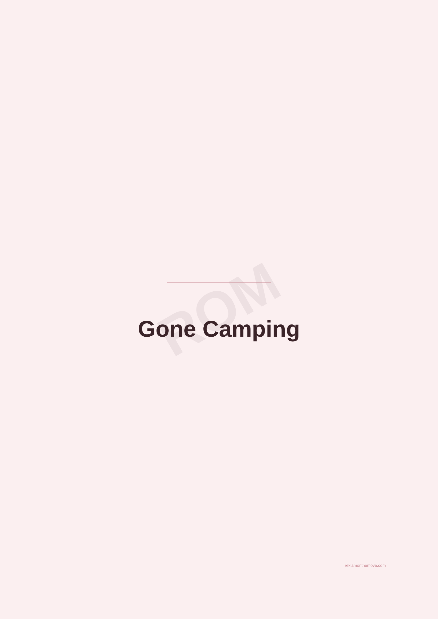 Gone Camping · Gül — ROM dijital ürün önizlemesi (filigranlı)