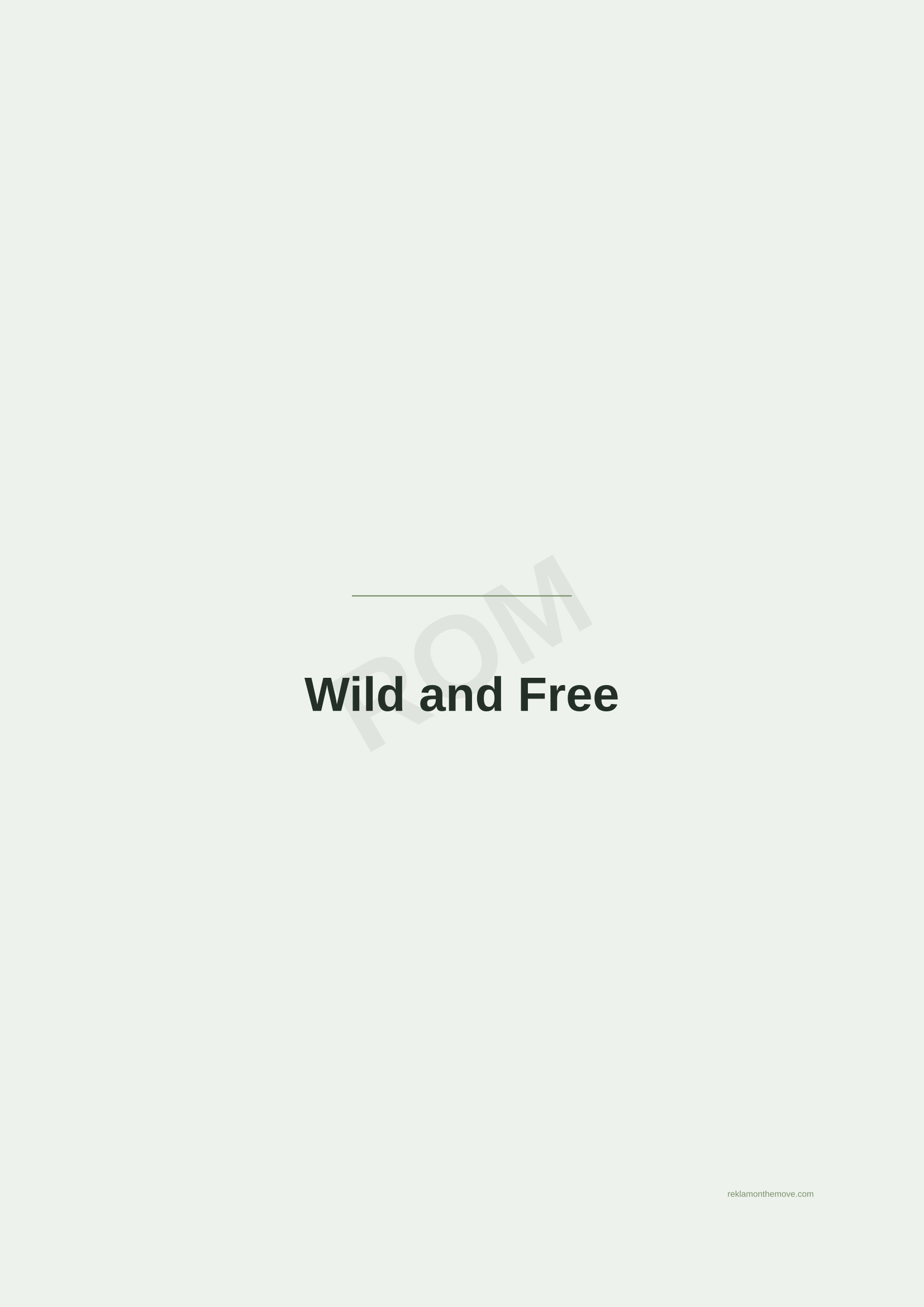Wild and Free · Adaçayı — ROM dijital ürün önizlemesi (filigranlı)