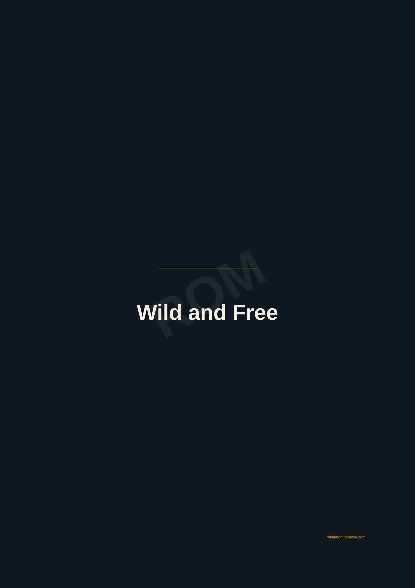 Wild and Free · Gece — ROM dijital ürün önizlemesi (filigranlı)