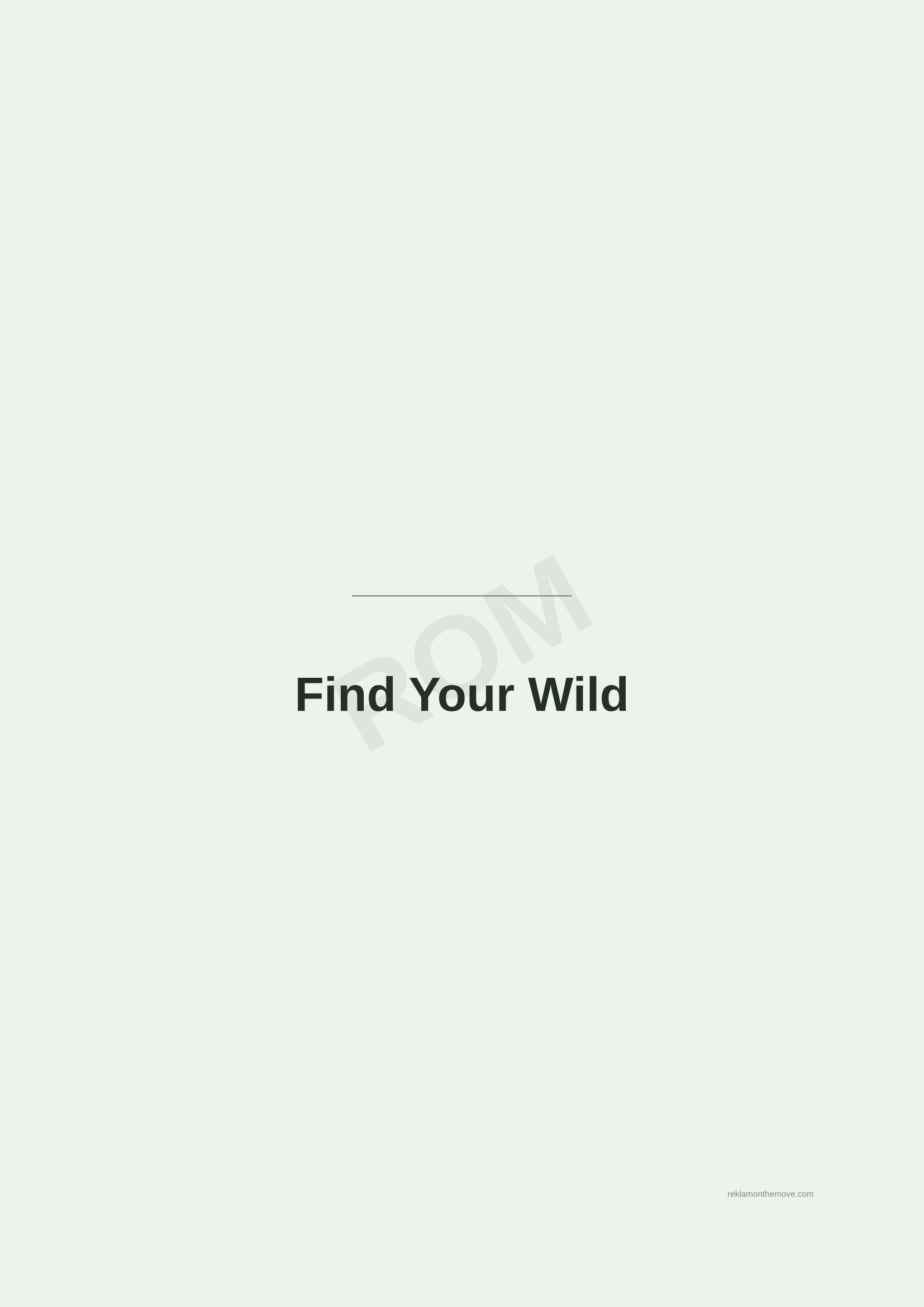 Find Your Wild · Adaçayı — ROM dijital ürün önizlemesi (filigranlı)