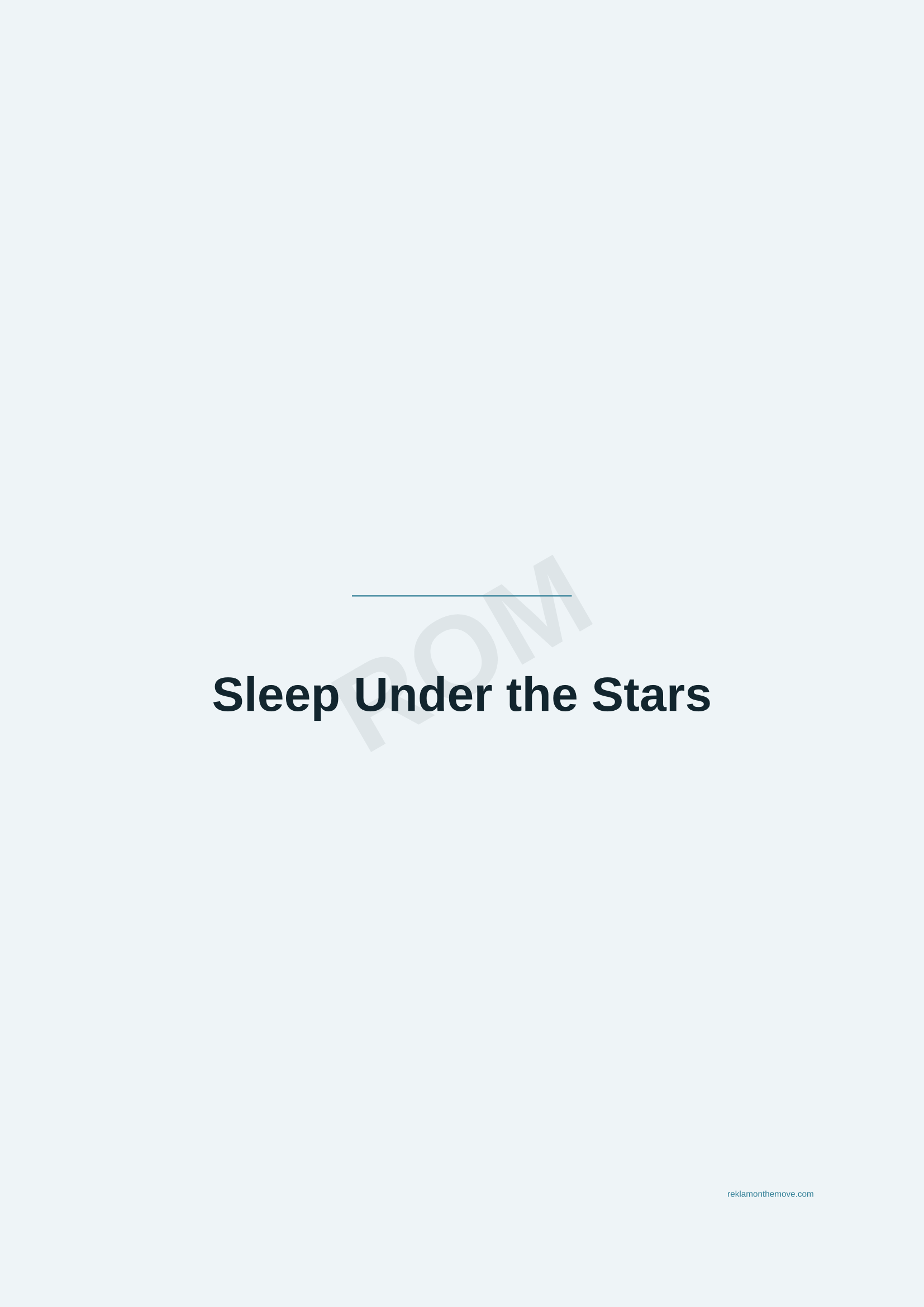 Sleep Under the Stars · Okyanus — ROM dijital ürün önizlemesi (filigranlı)