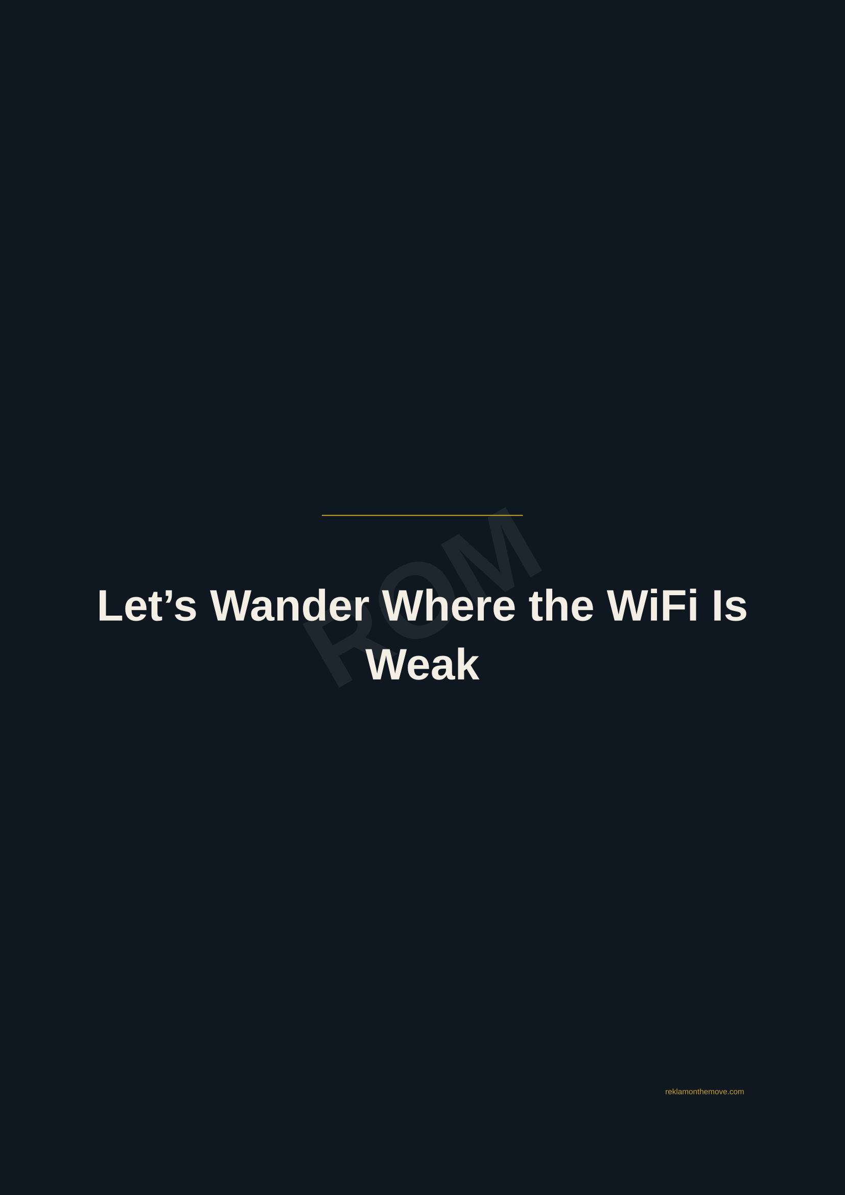 Let's Wander Where the WiFi Is Weak · Gece — ROM dijital ürün önizlemesi (filigranlı)