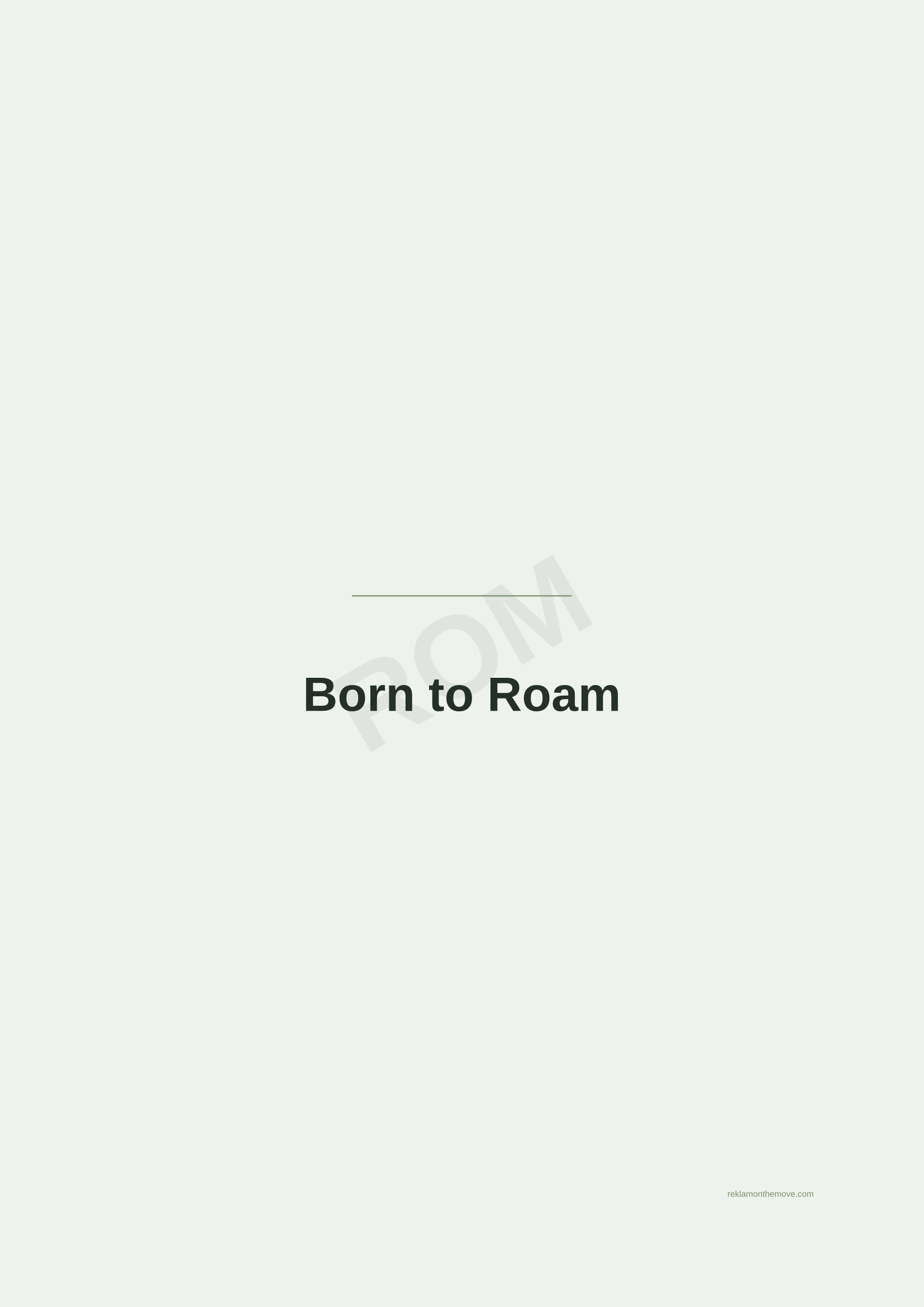 Born to Roam · Adaçayı — ROM dijital ürün önizlemesi (filigranlı)