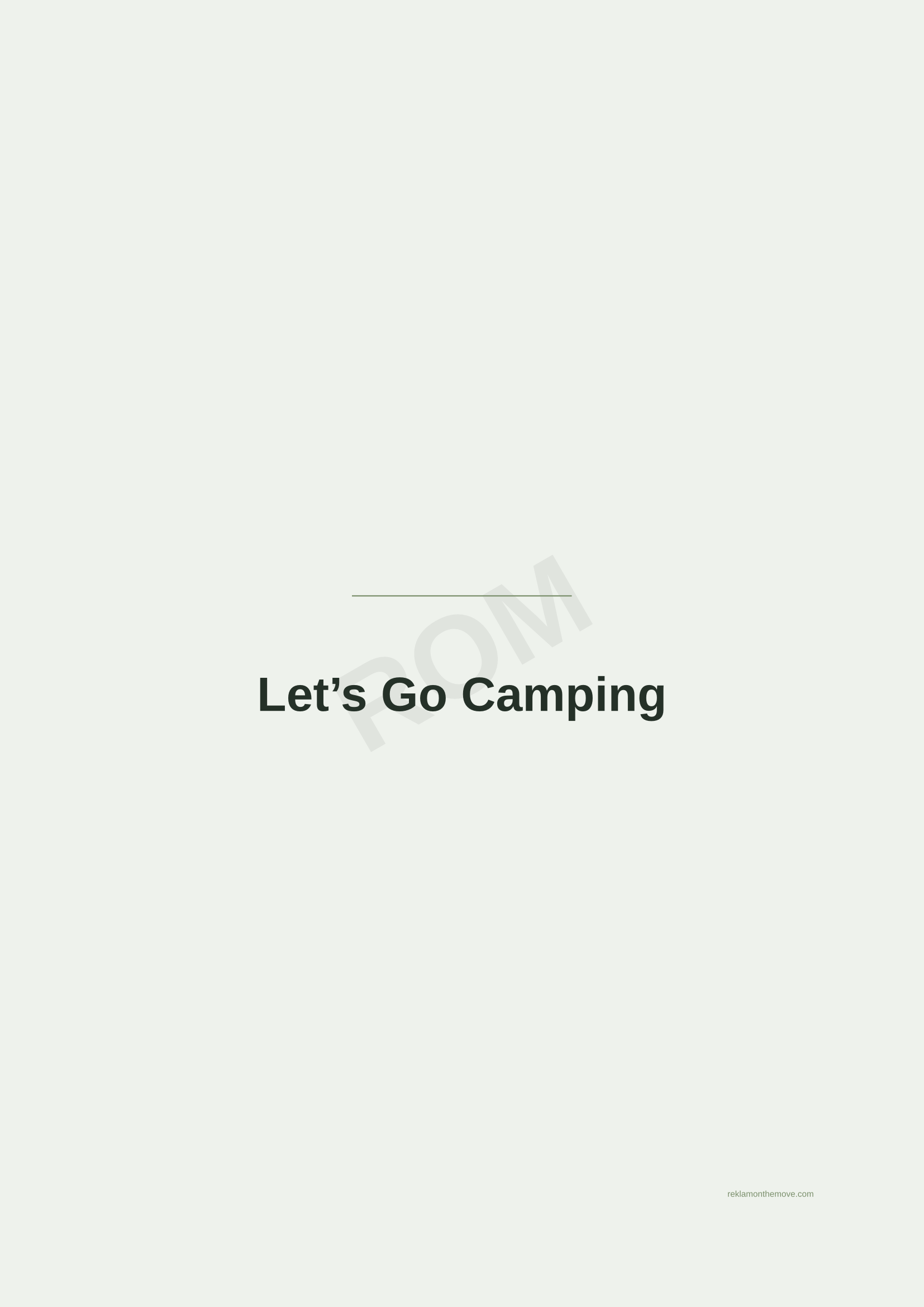 Let's Go Camping · Adaçayı — ROM dijital ürün önizlemesi (filigranlı)