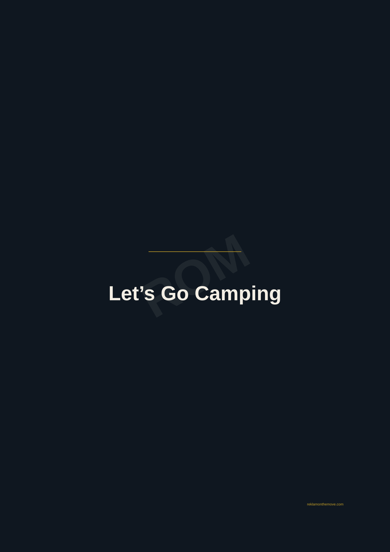 Let's Go Camping · Gece — ROM dijital ürün önizlemesi (filigranlı)