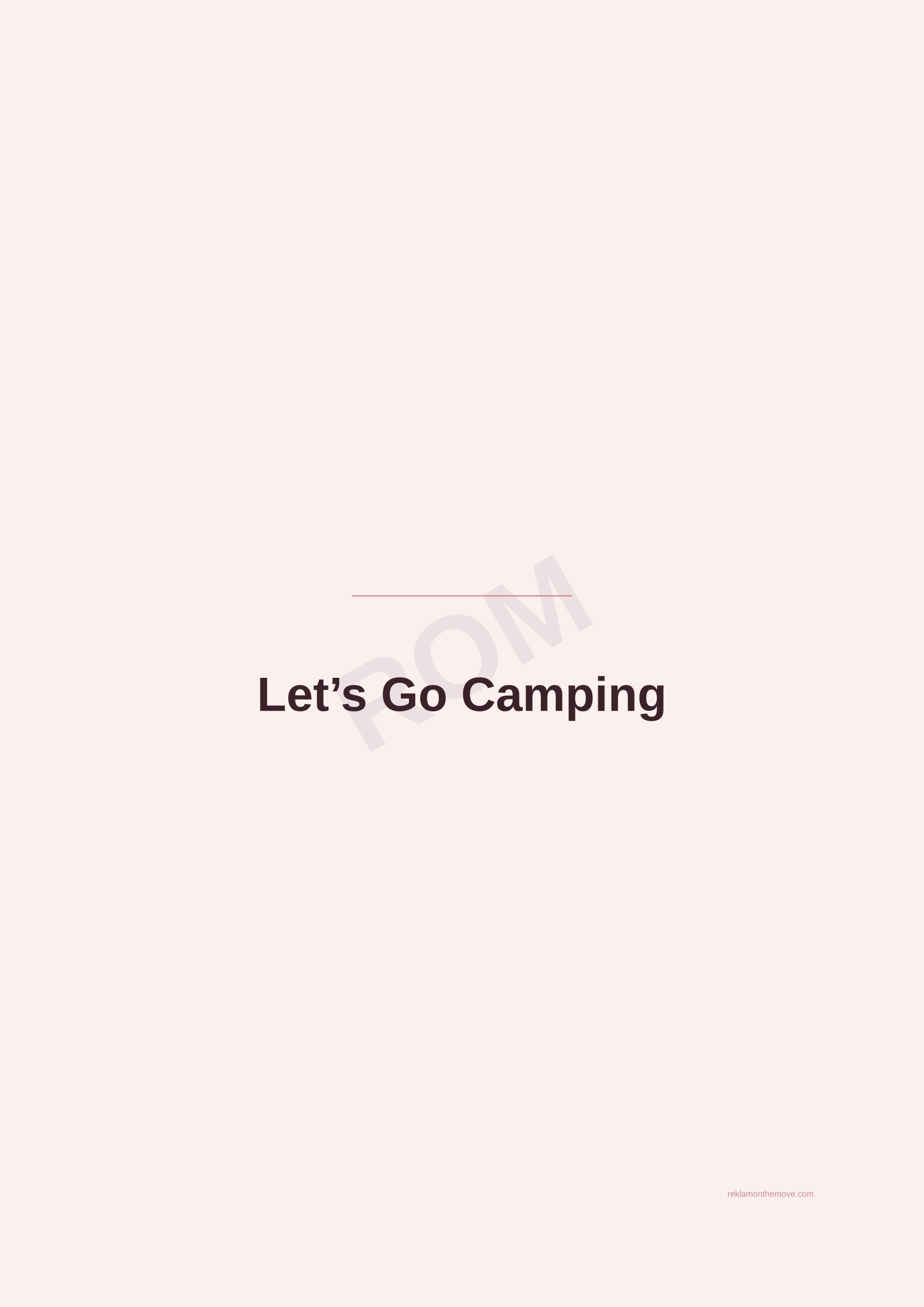 Let's Go Camping · Gül — ROM dijital ürün önizlemesi (filigranlı)