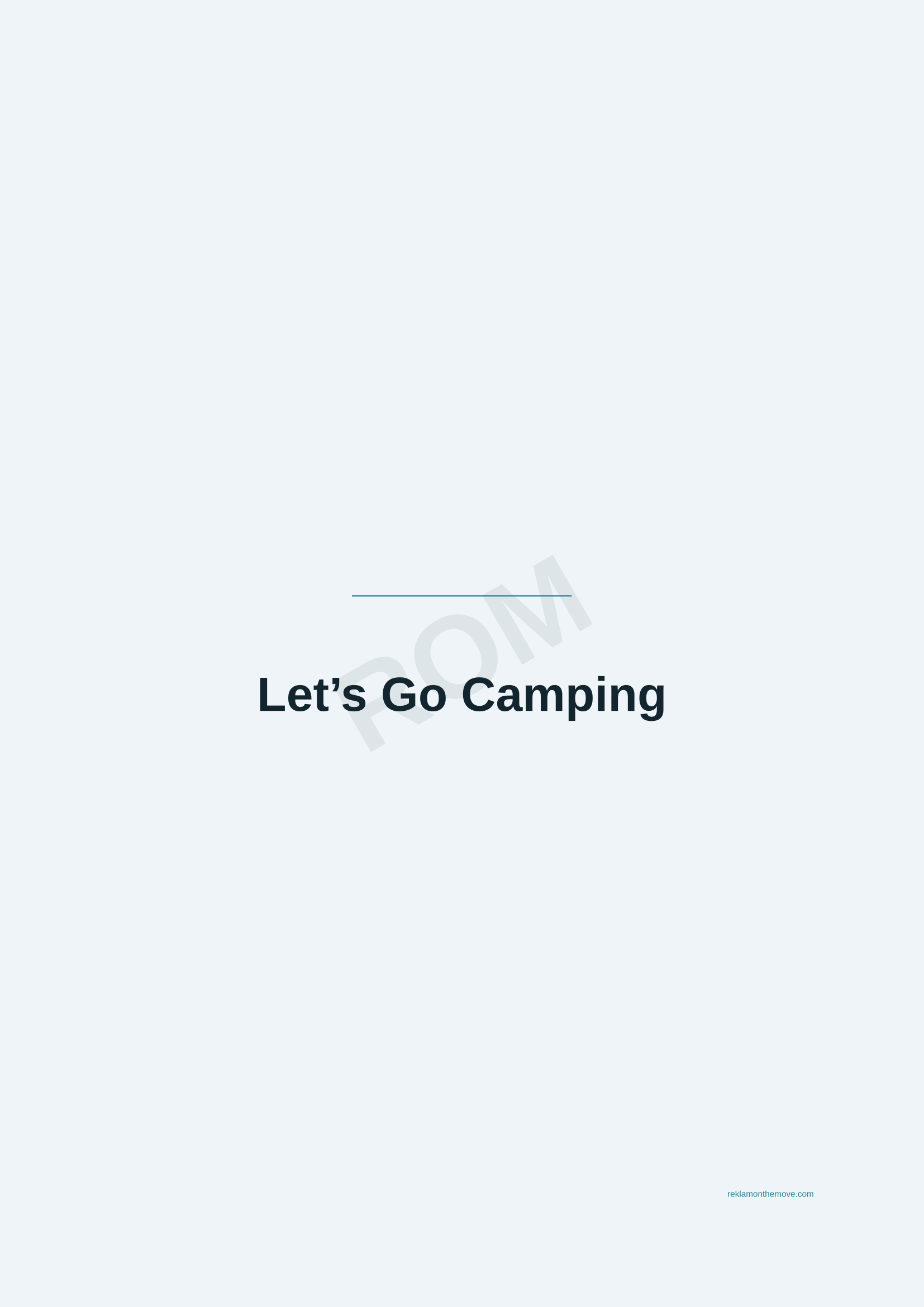 Let's Go Camping · Okyanus — ROM dijital ürün önizlemesi (filigranlı)
