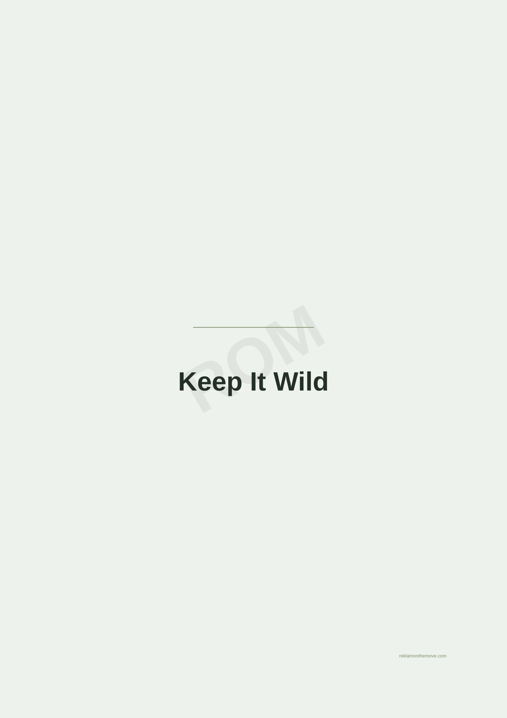 Keep It Wild · Adaçayı — ROM dijital ürün önizlemesi (filigranlı)