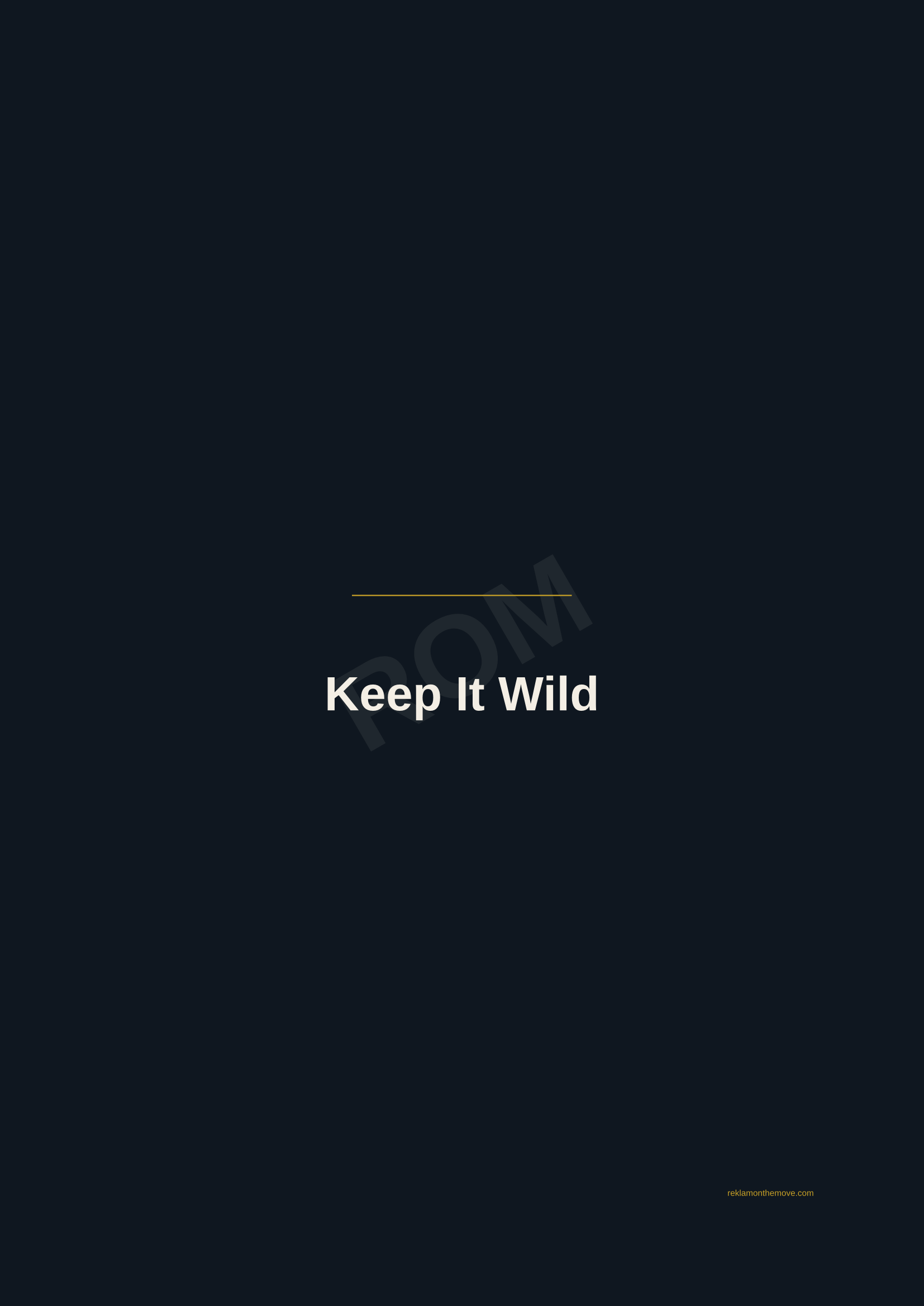 Keep It Wild · Gece — ROM dijital ürün önizlemesi (filigranlı)