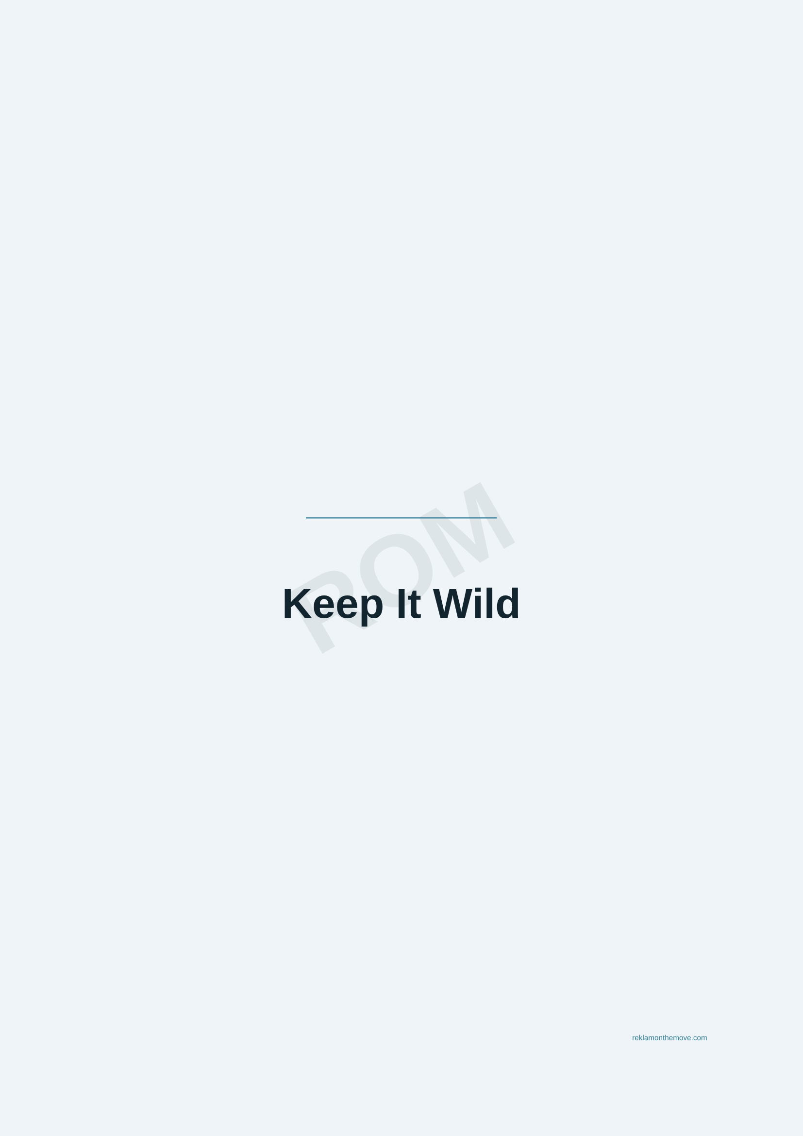 Keep It Wild · Okyanus — ROM dijital ürün önizlemesi (filigranlı)