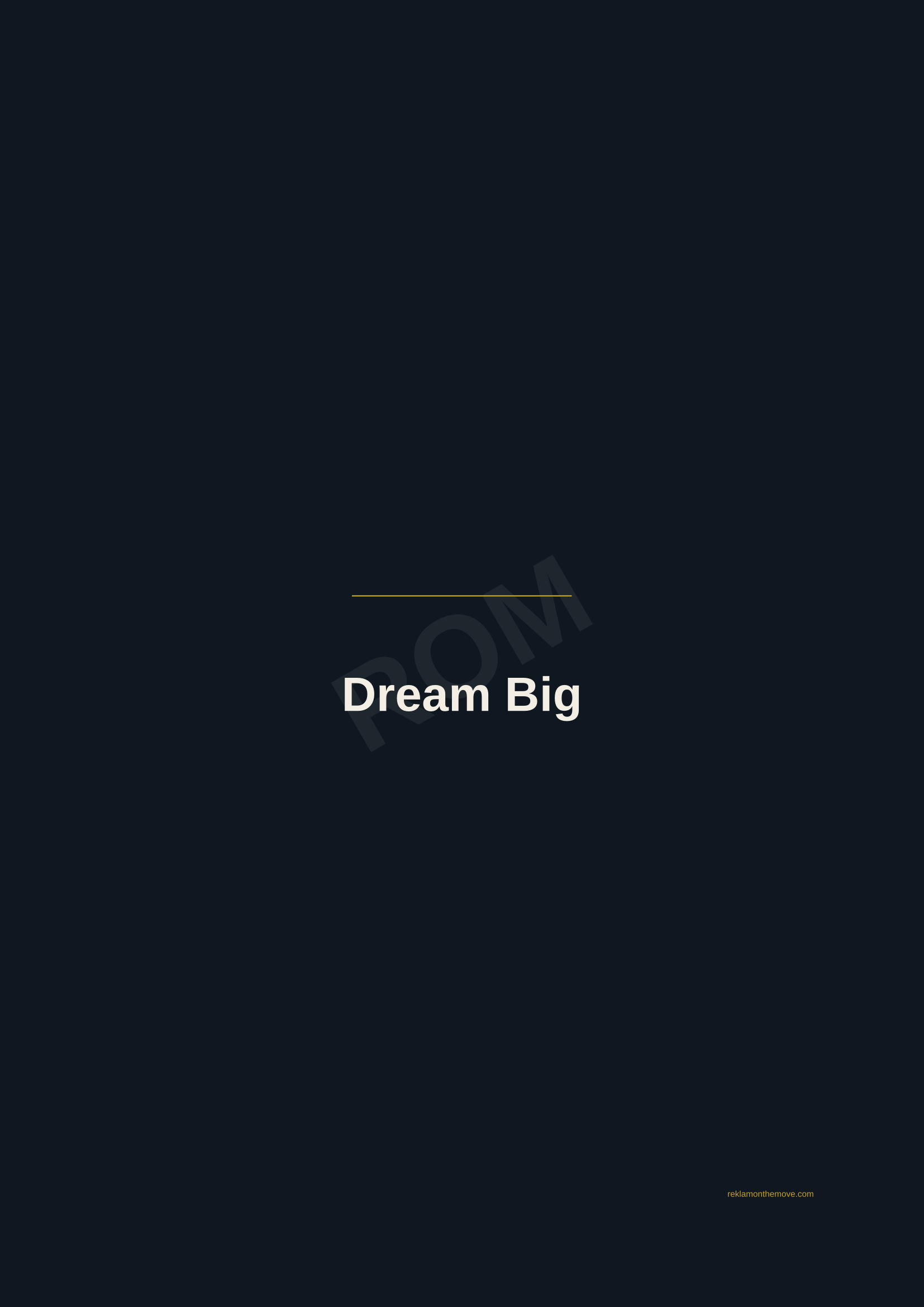 Dream Big · Gece — ROM dijital ürün önizlemesi (filigranlı)