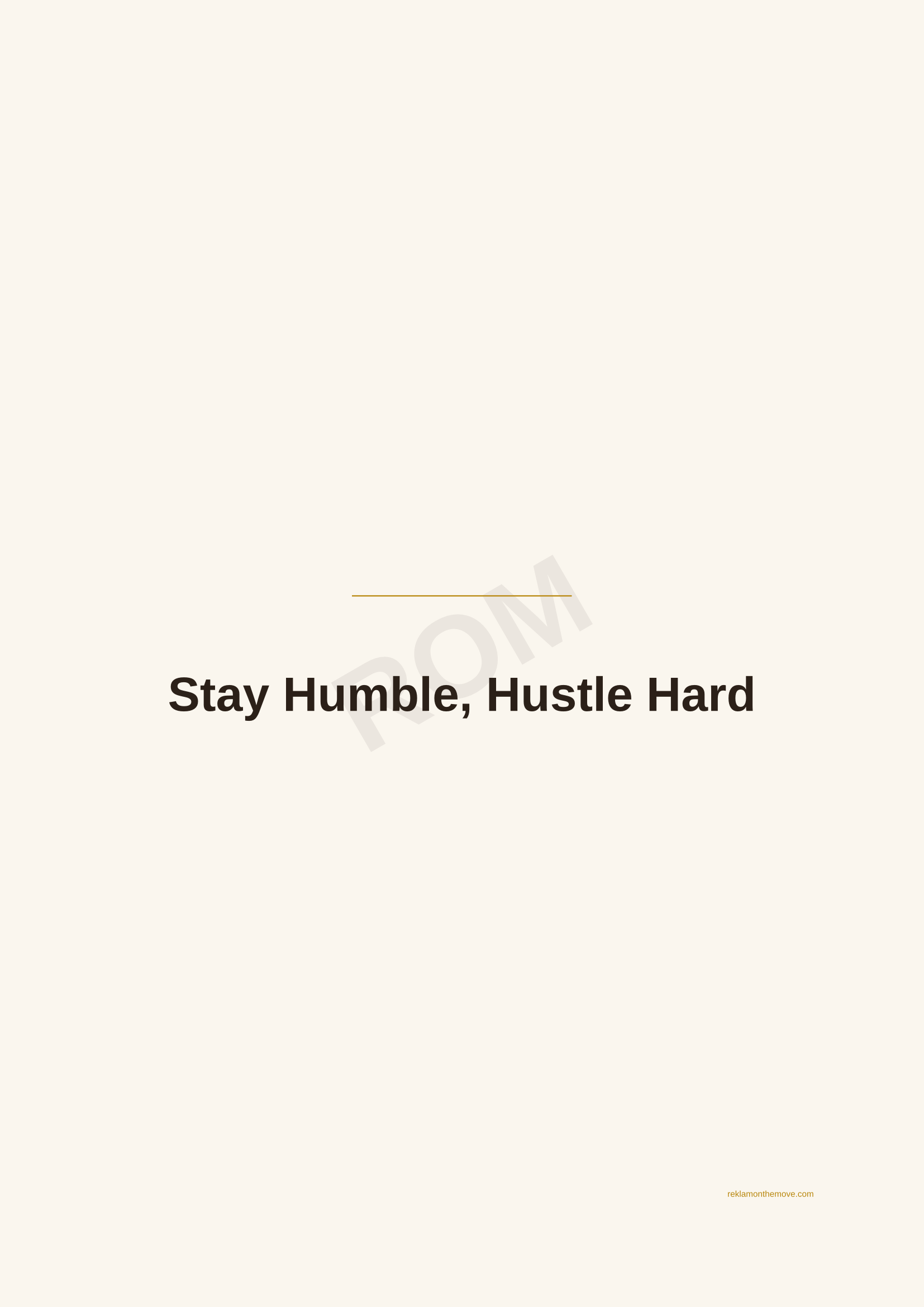 Stay Humble, Hustle Hard · Espresso — ROM dijital ürün önizlemesi (filigranlı)