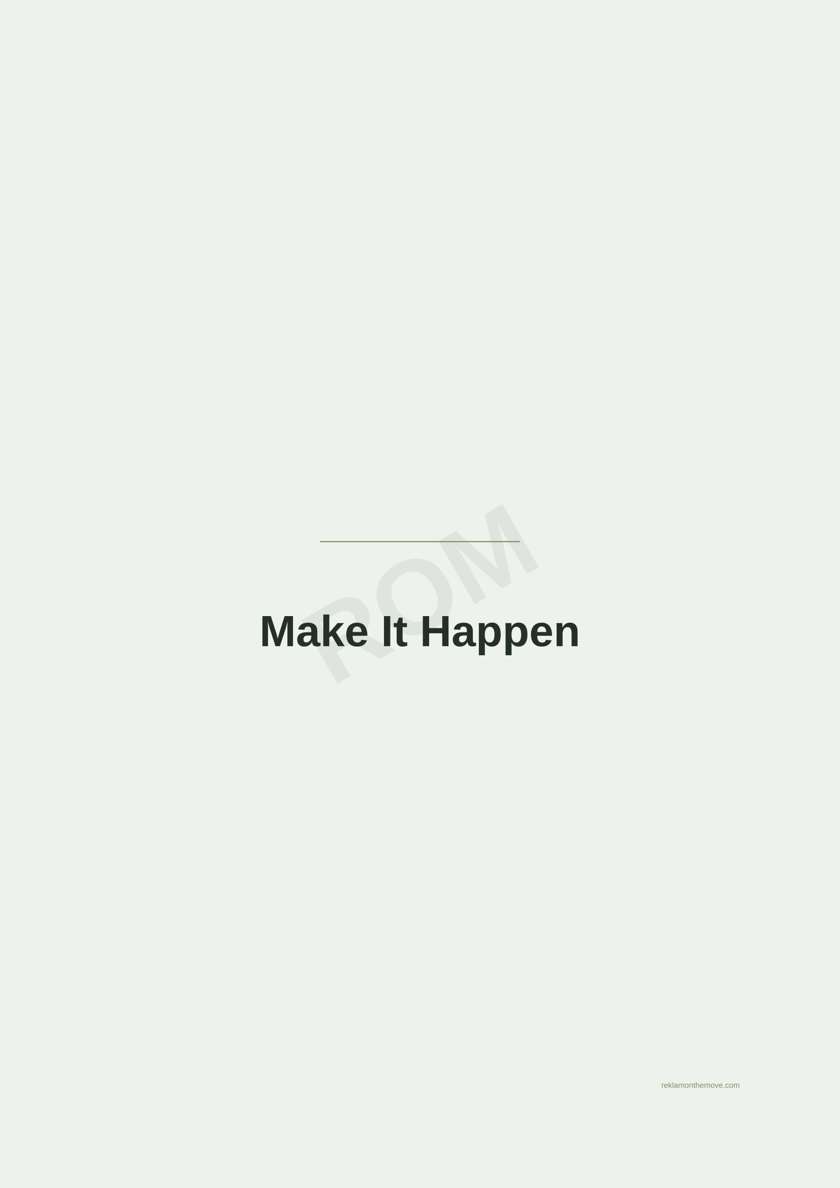 Make It Happen · Adaçayı — ROM dijital ürün önizlemesi (filigranlı)
