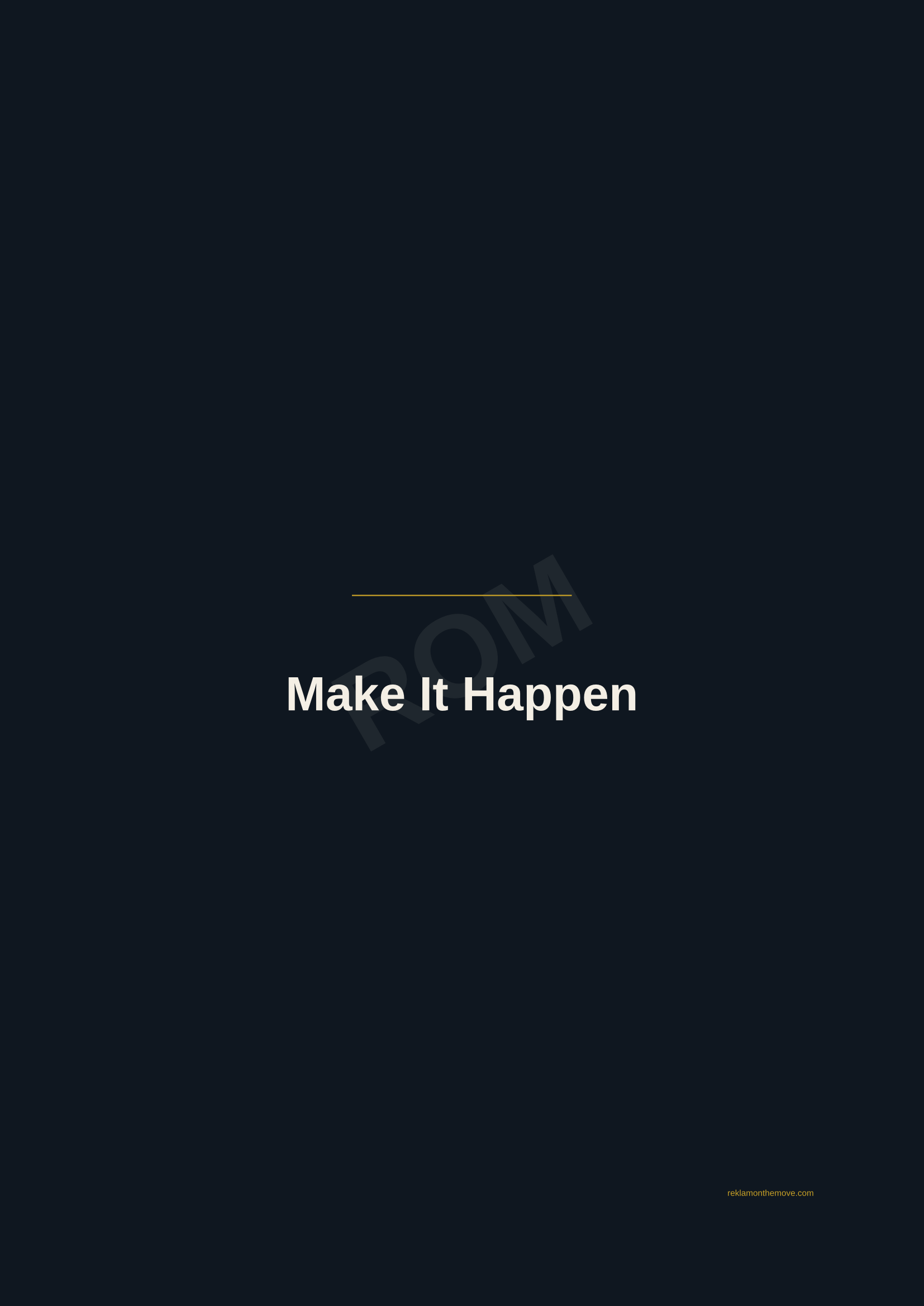 Make It Happen · Gece — ROM dijital ürün önizlemesi (filigranlı)