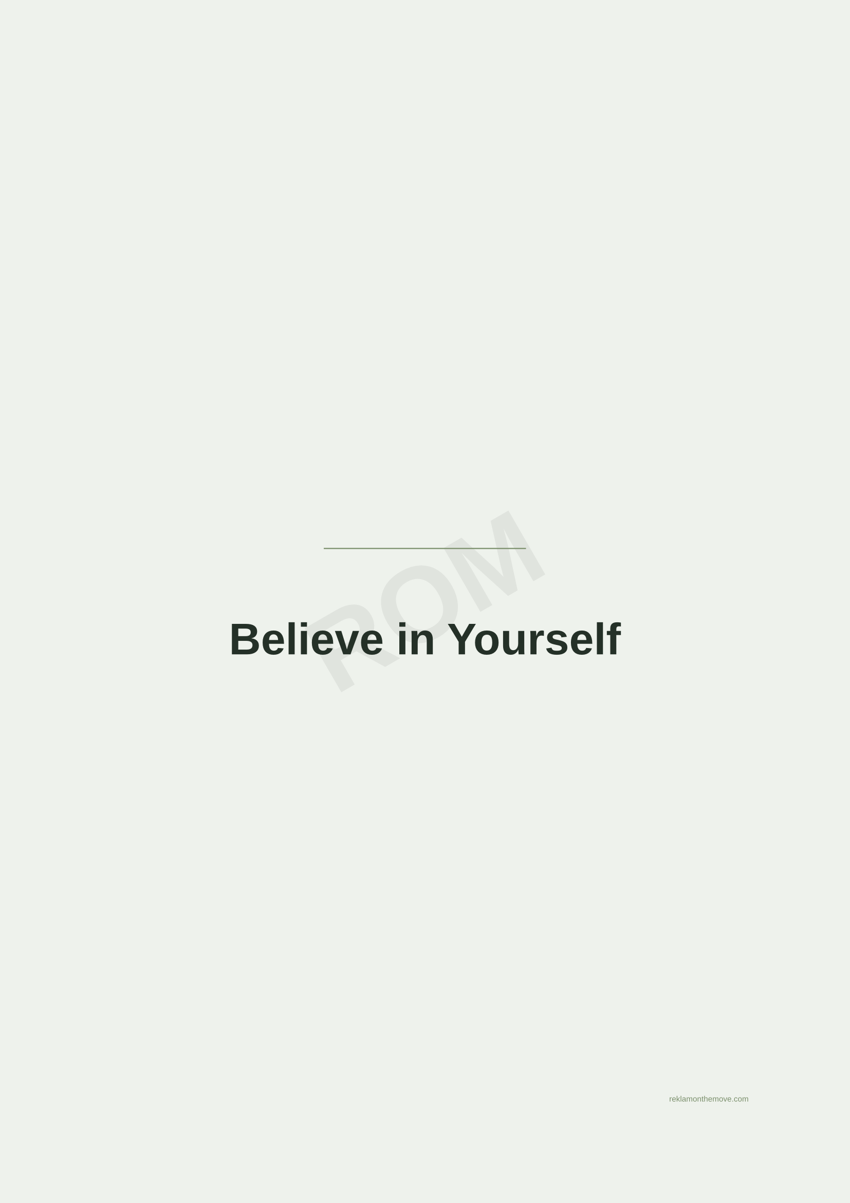 Believe in Yourself · Adaçayı — ROM dijital ürün önizlemesi (filigranlı)