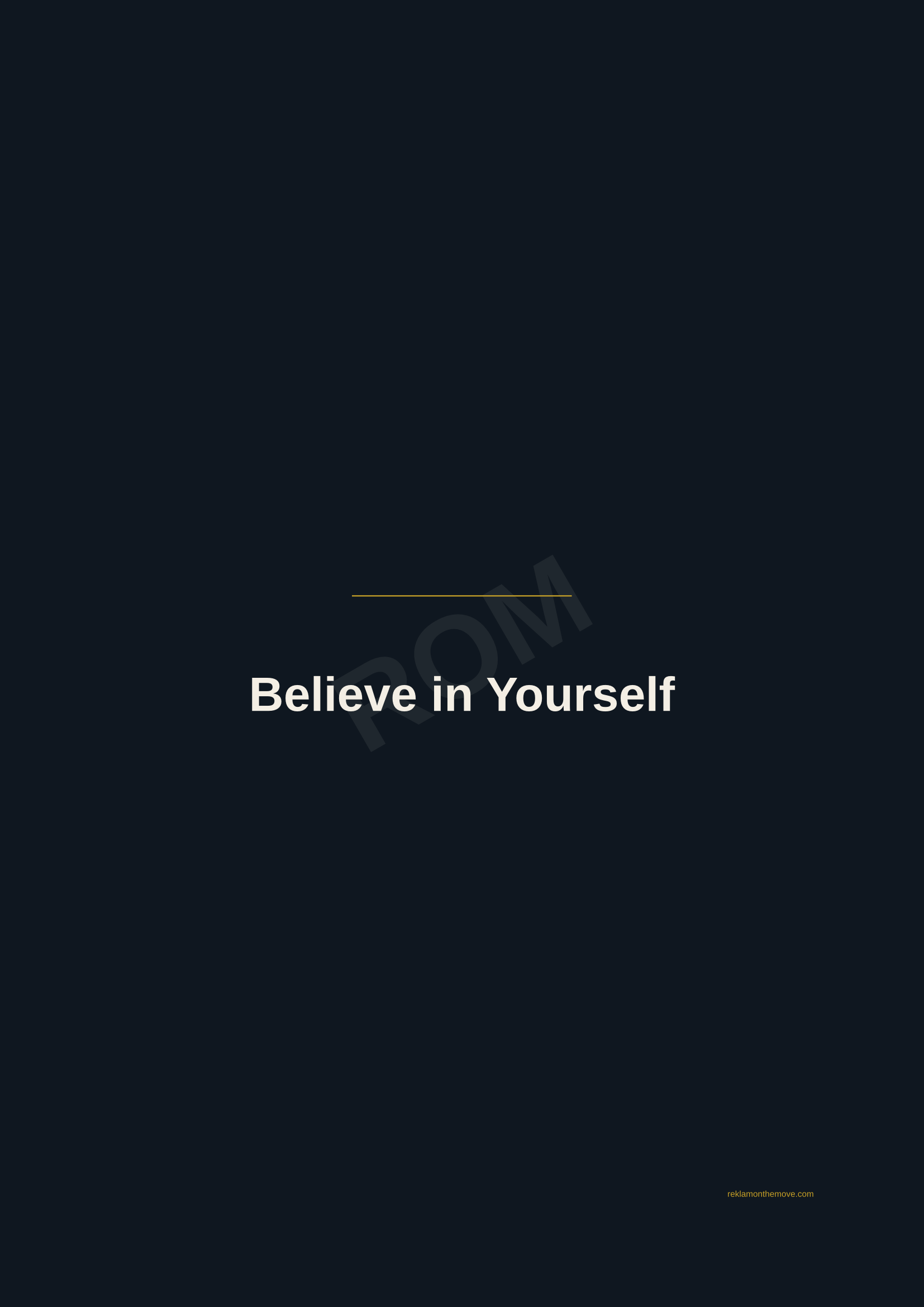Believe in Yourself · Gece — ROM dijital ürün önizlemesi (filigranlı)
