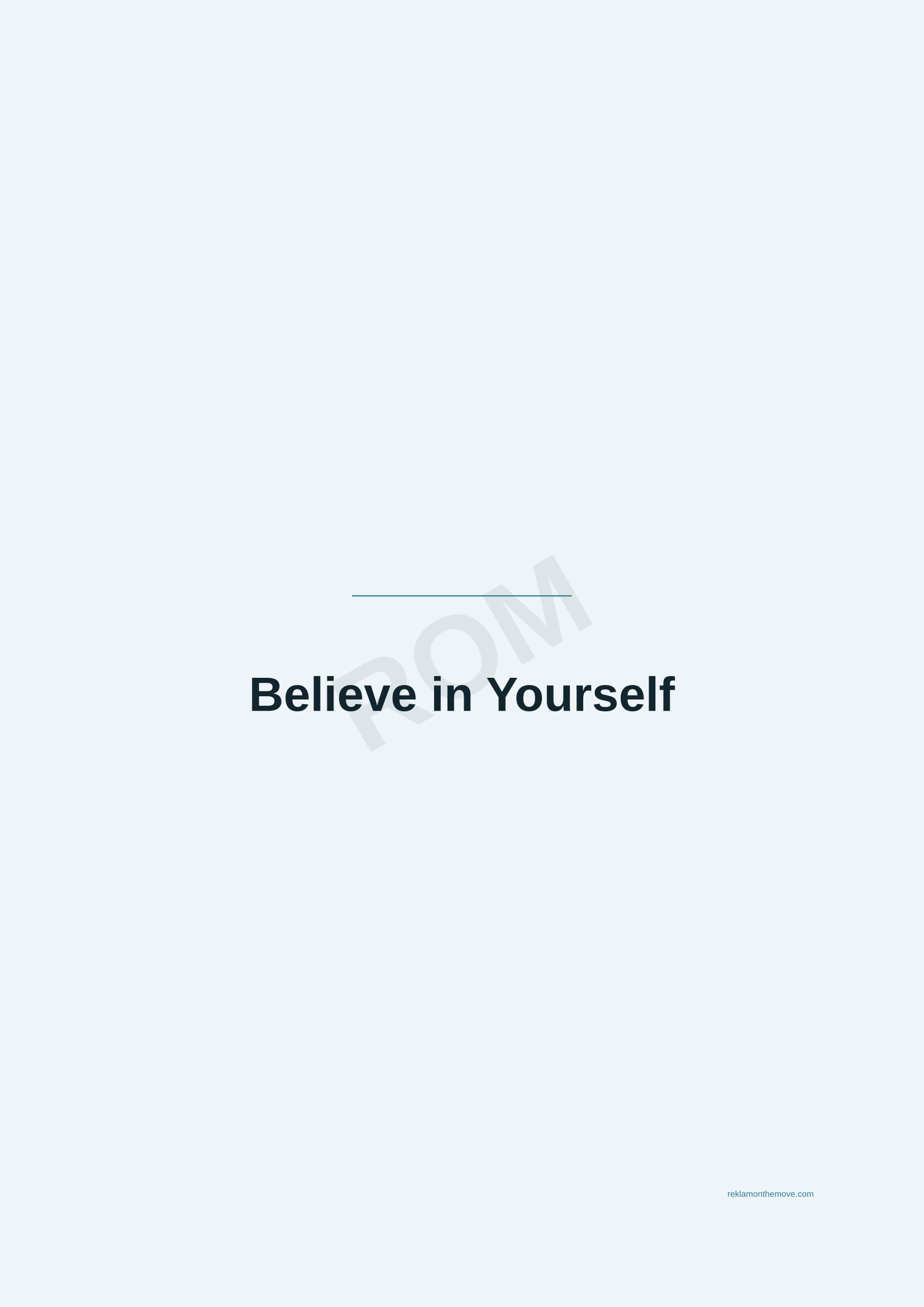 Believe in Yourself · Okyanus — ROM dijital ürün önizlemesi (filigranlı)