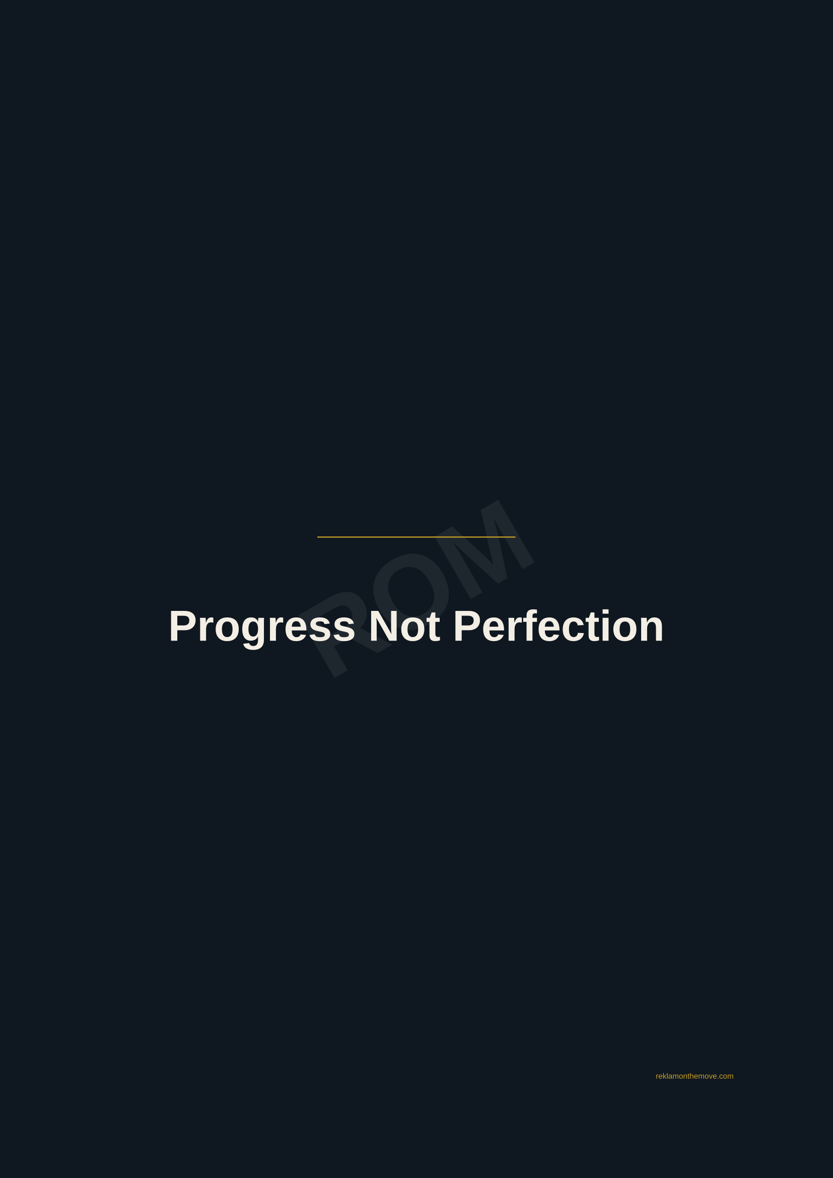 Progress Not Perfection · Gece — ROM dijital ürün önizlemesi (filigranlı)