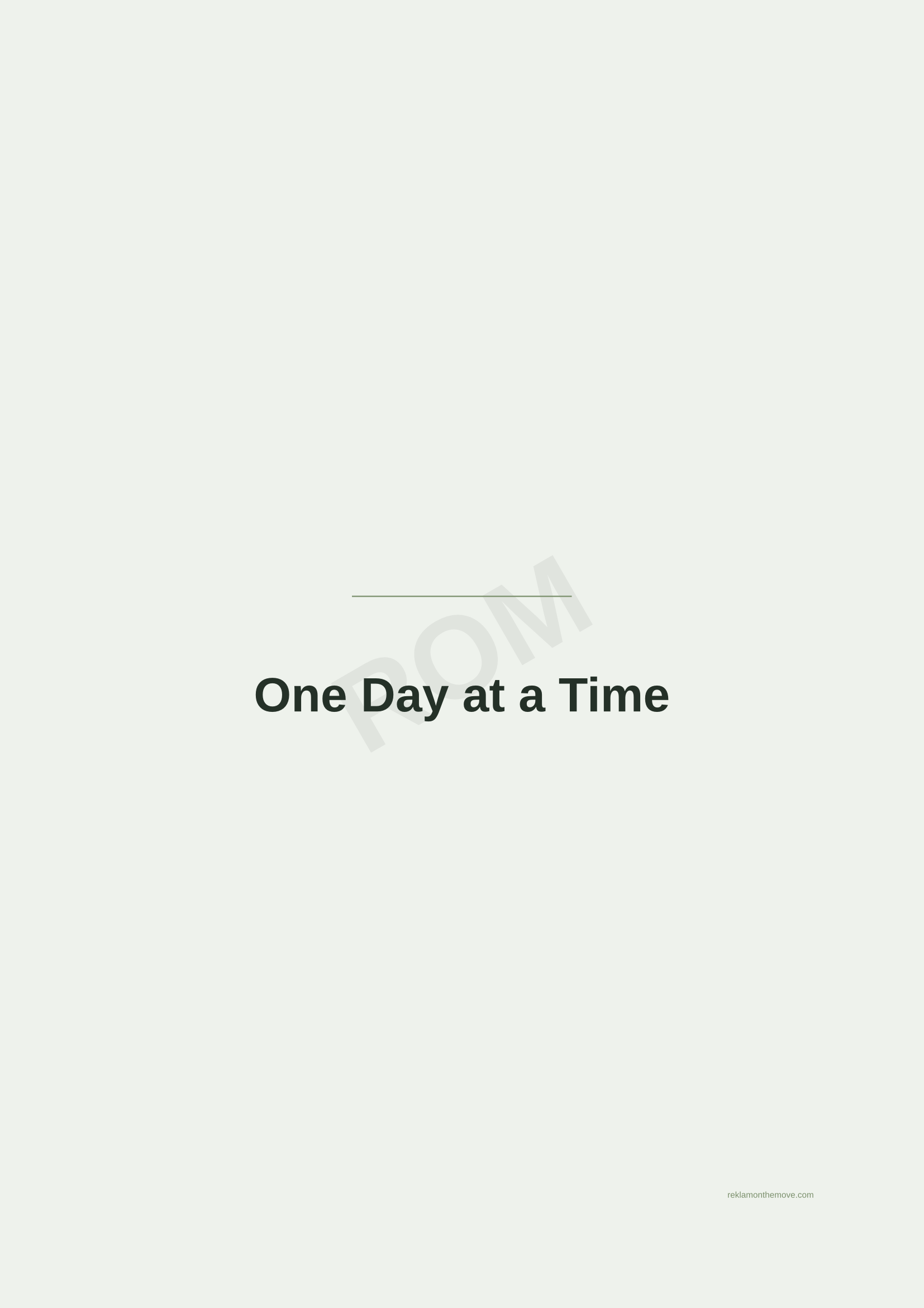 One Day at a Time · Adaçayı — ROM dijital ürün önizlemesi (filigranlı)