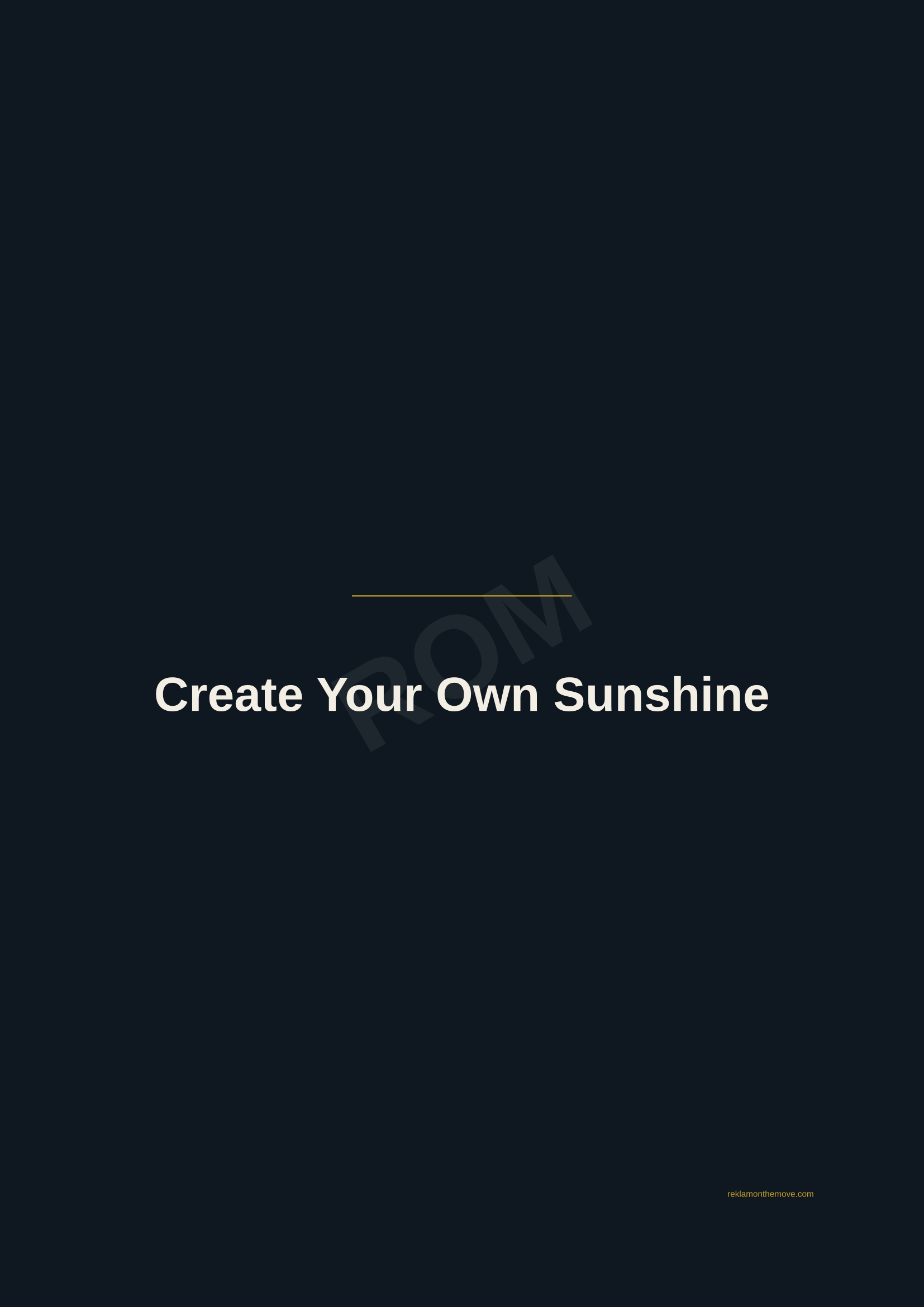 Create Your Own Sunshine · Gece — ROM dijital ürün önizlemesi (filigranlı)