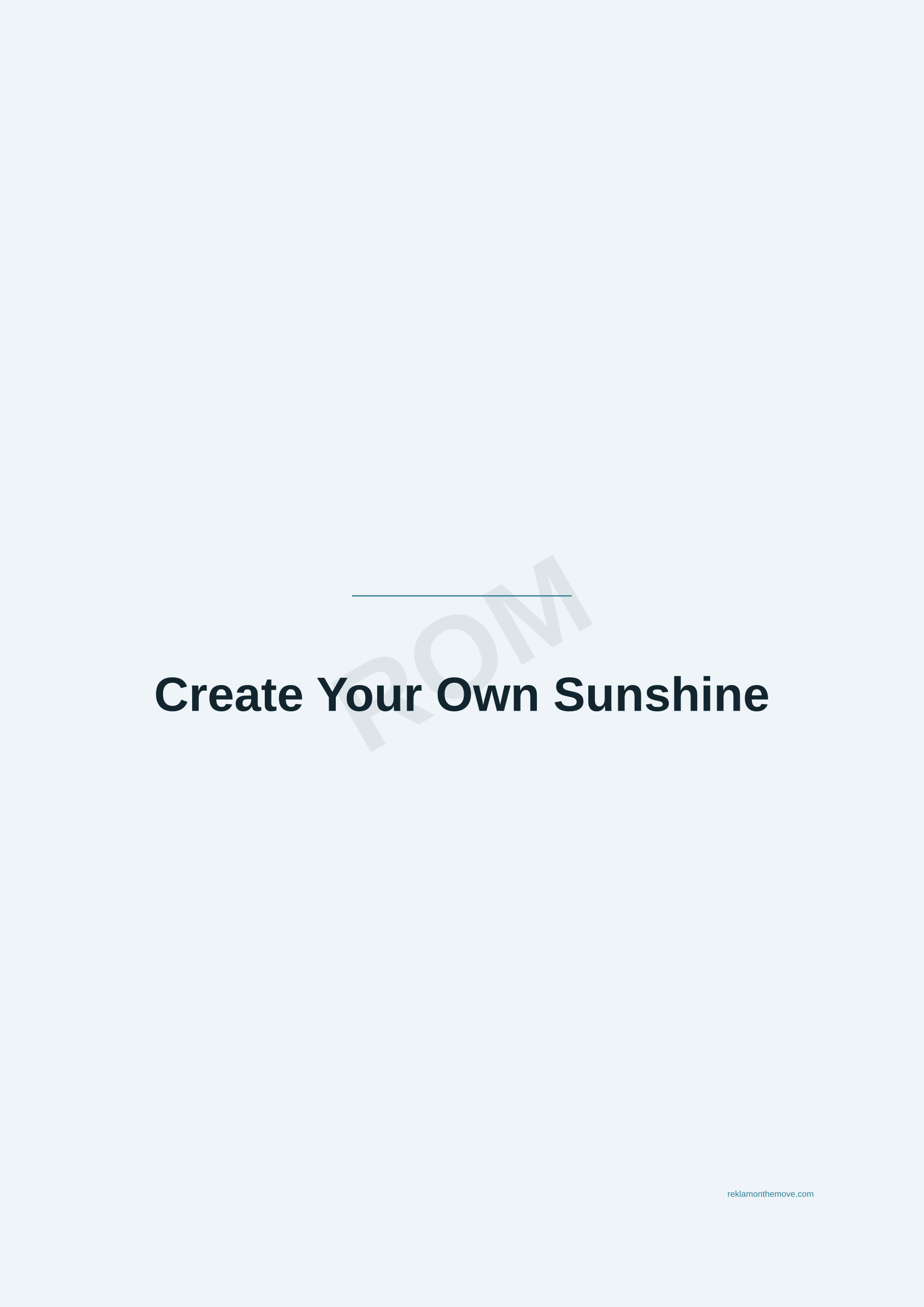 Create Your Own Sunshine · Okyanus — ROM dijital ürün önizlemesi (filigranlı)