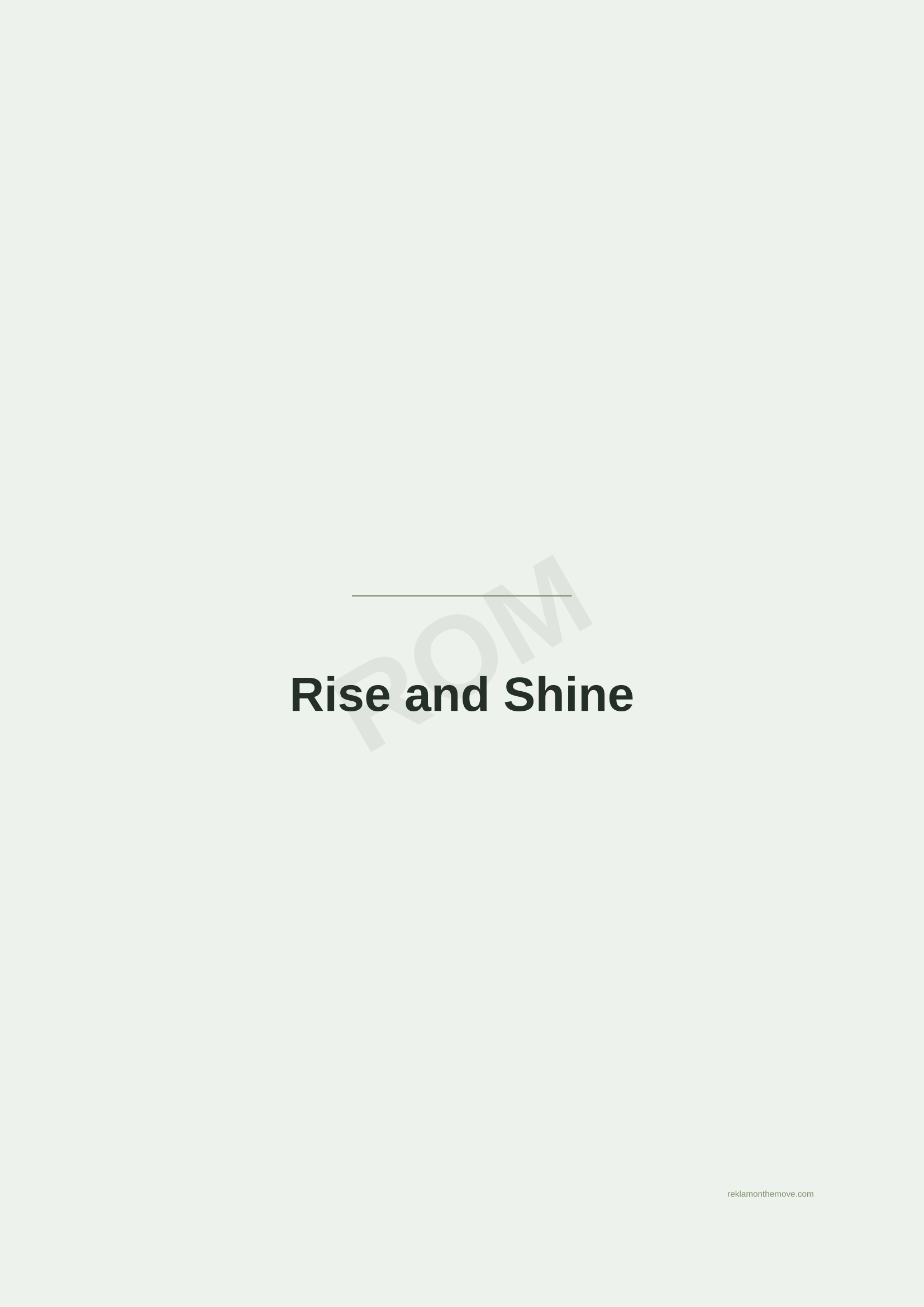 Rise and Shine · Adaçayı — ROM dijital ürün önizlemesi (filigranlı)