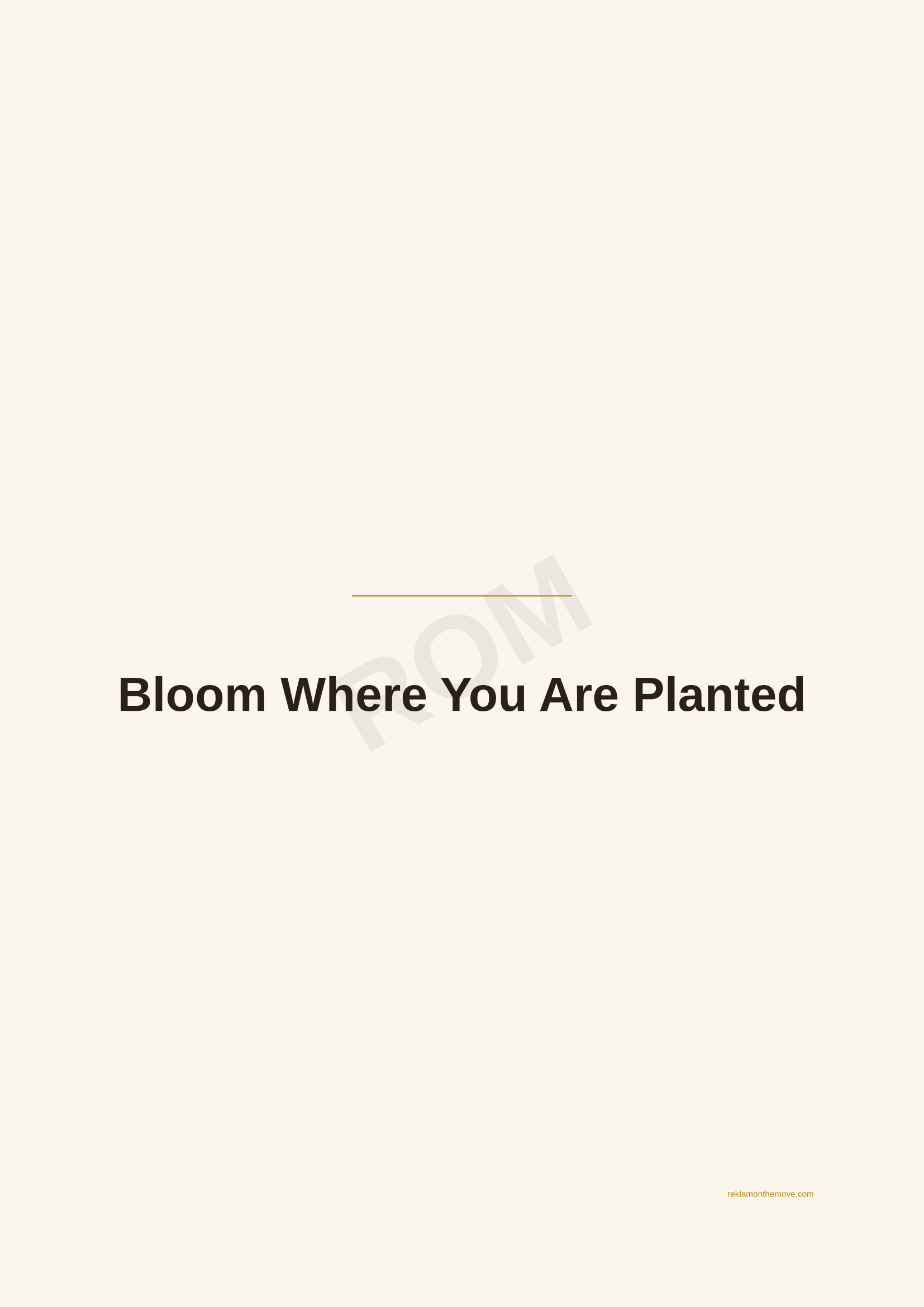 Bloom Where You Are Planted · Espresso — ROM dijital ürün önizlemesi (filigranlı)
