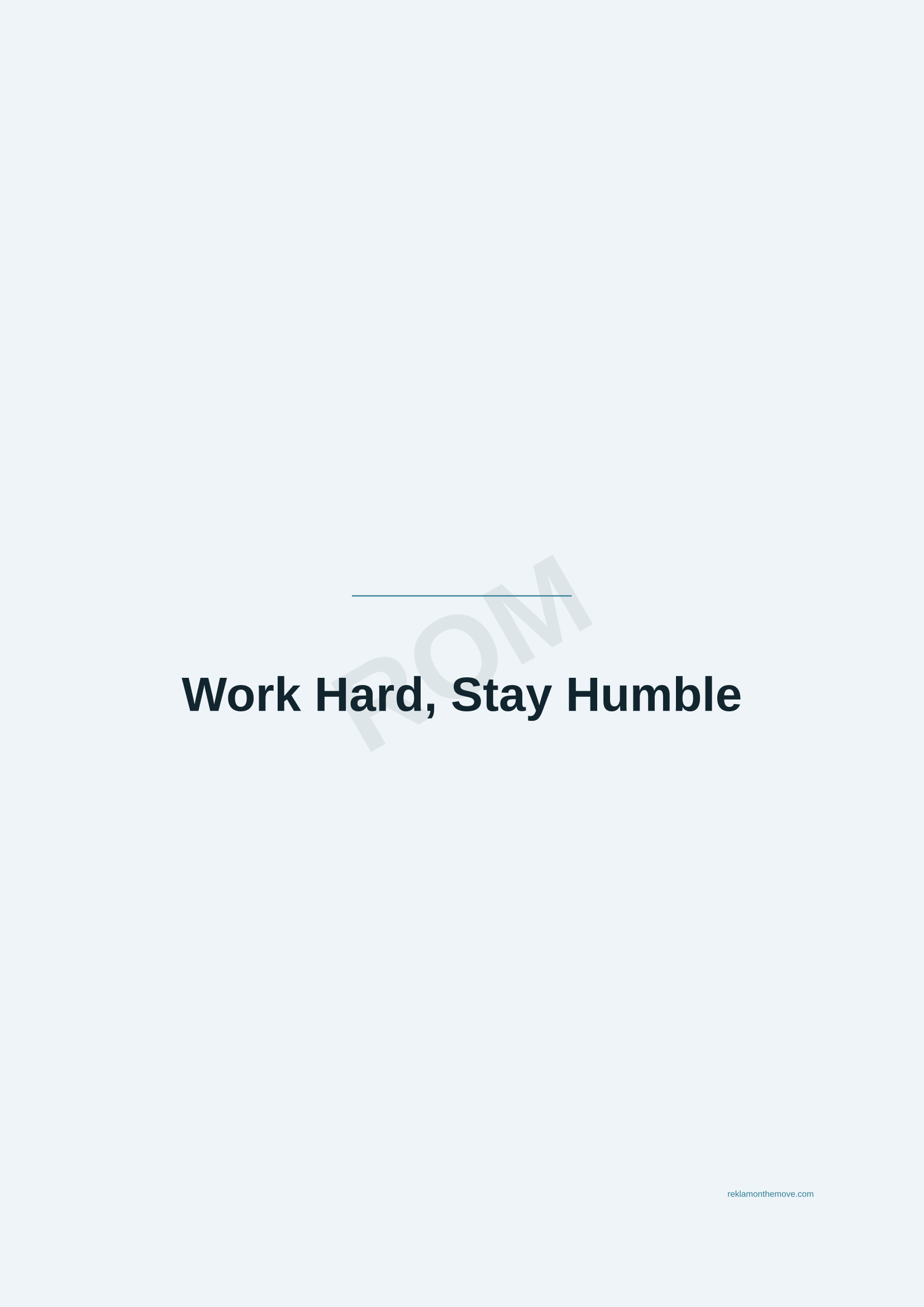 Work Hard, Stay Humble · Okyanus — ROM dijital ürün önizlemesi (filigranlı)