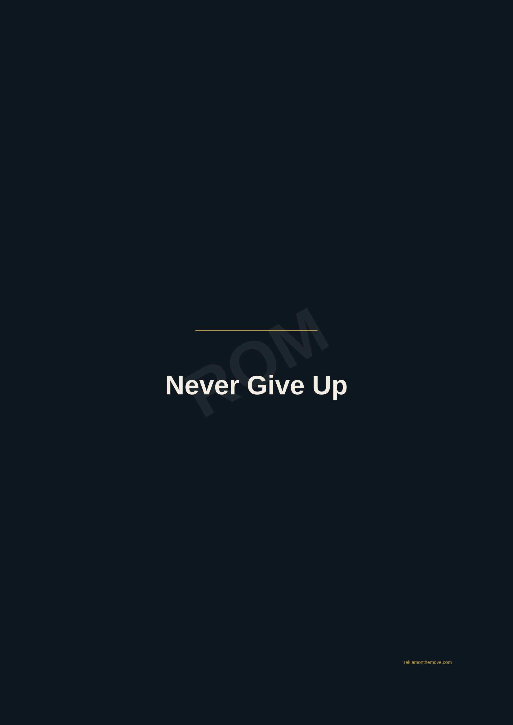 Never Give Up · Gece — ROM dijital ürün önizlemesi (filigranlı)