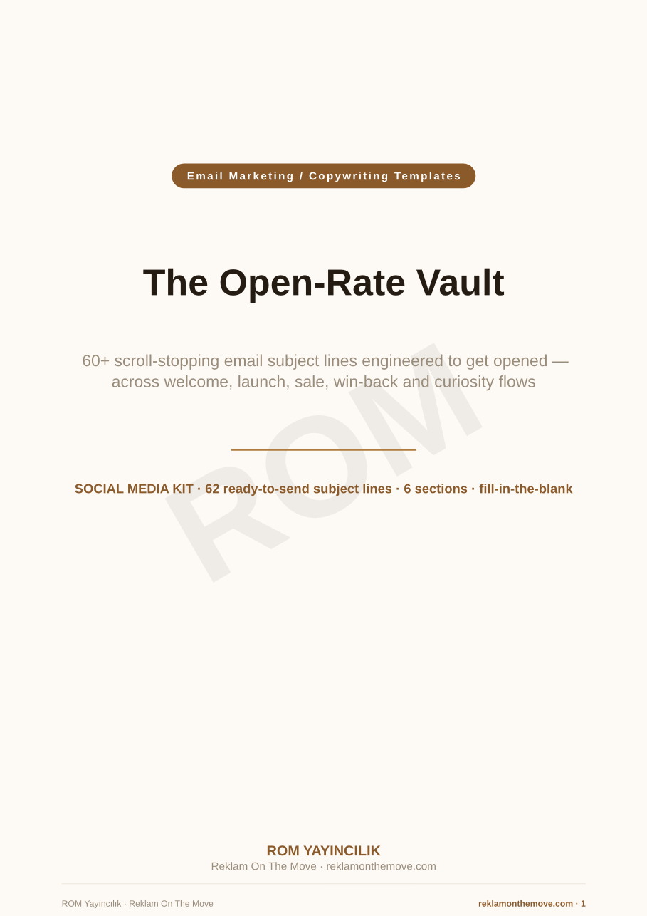 The Open-Rate Vault — ROM dijital ürün önizlemesi (filigranlı)