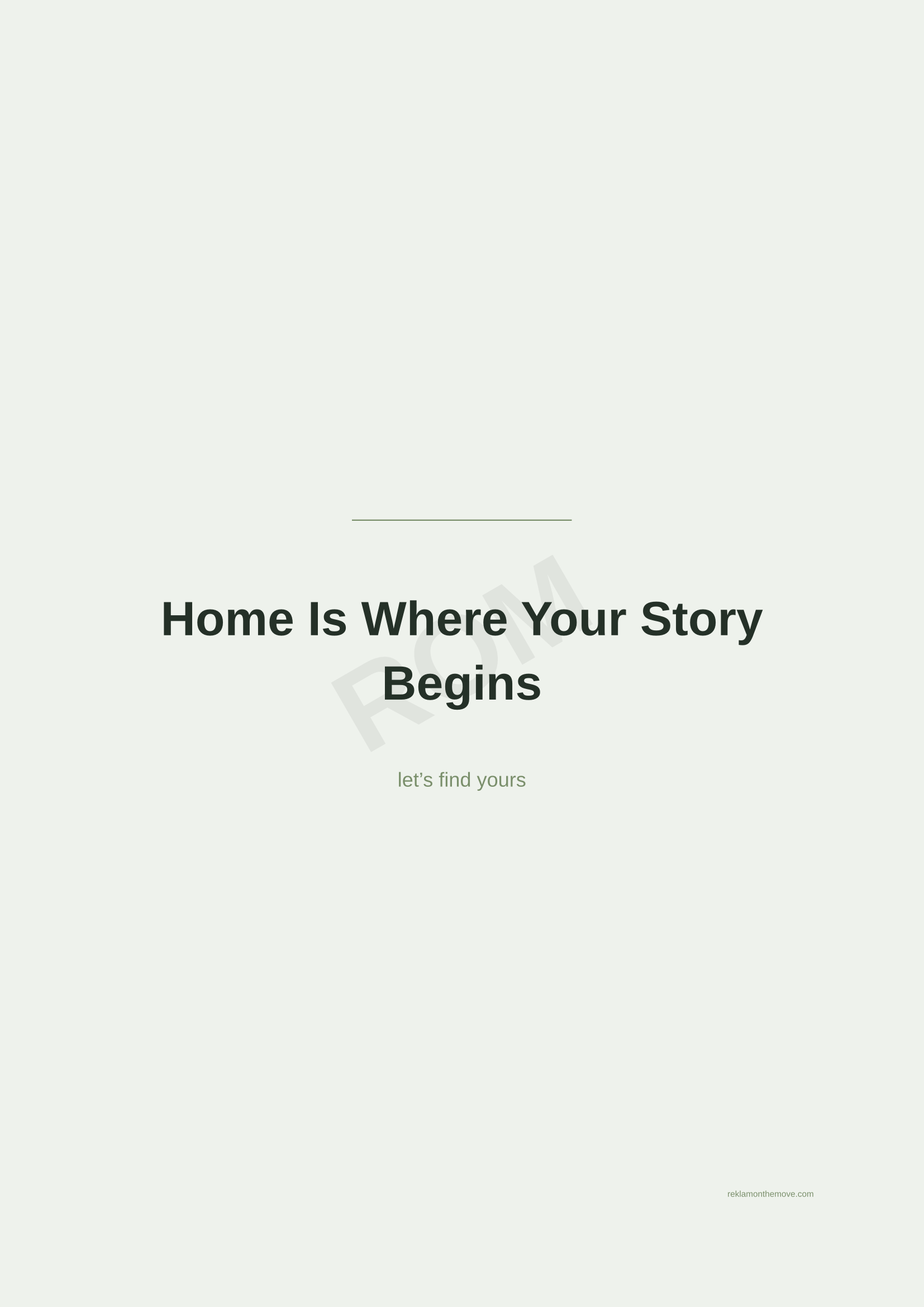 Home Is Where Your Story Begins · Adaçayı — ROM dijital ürün önizlemesi (filigranlı)
