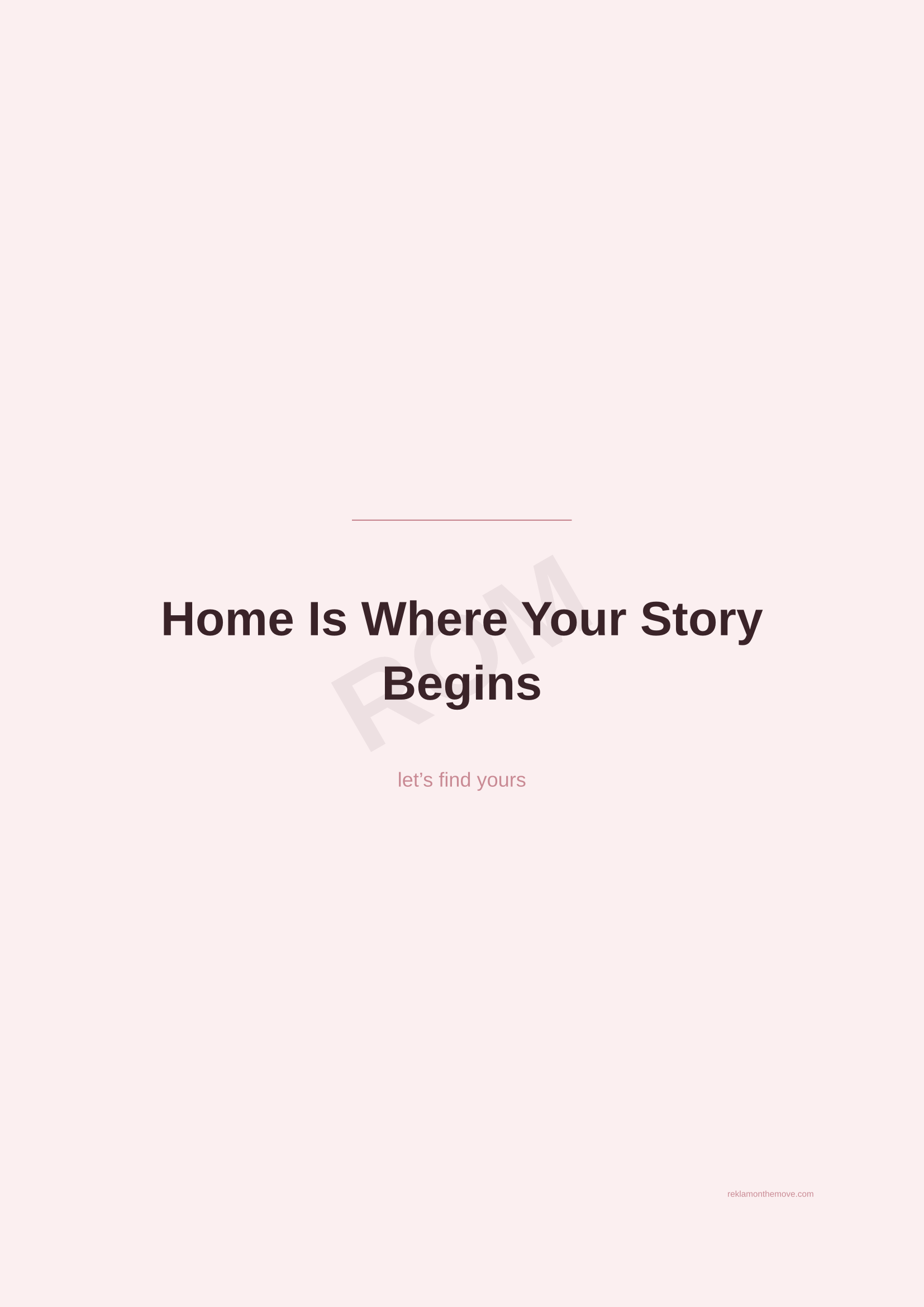 Home Is Where Your Story Begins · Gül — ROM dijital ürün önizlemesi (filigranlı)