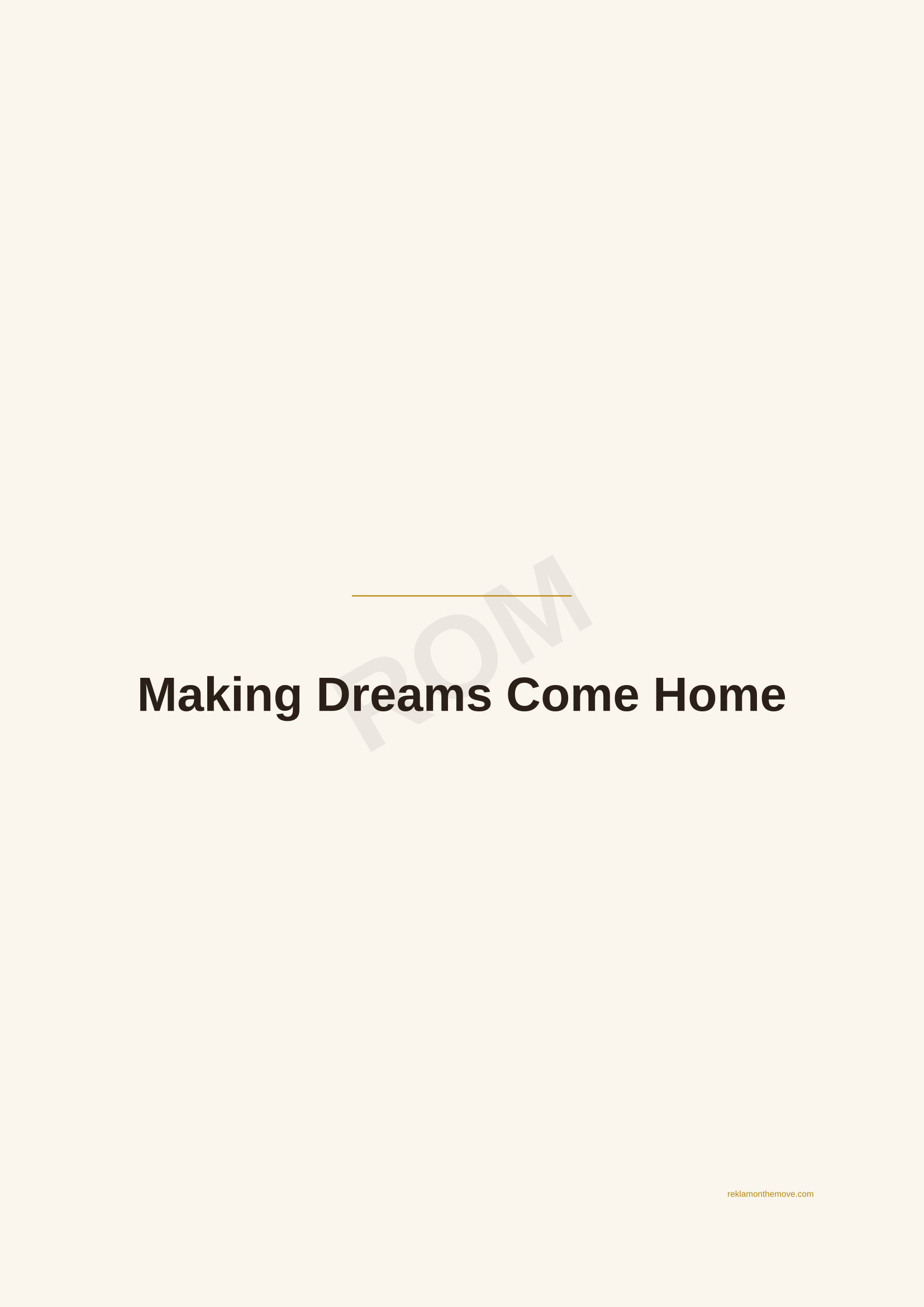 Making Dreams Come Home · Espresso — ROM dijital ürün önizlemesi (filigranlı)