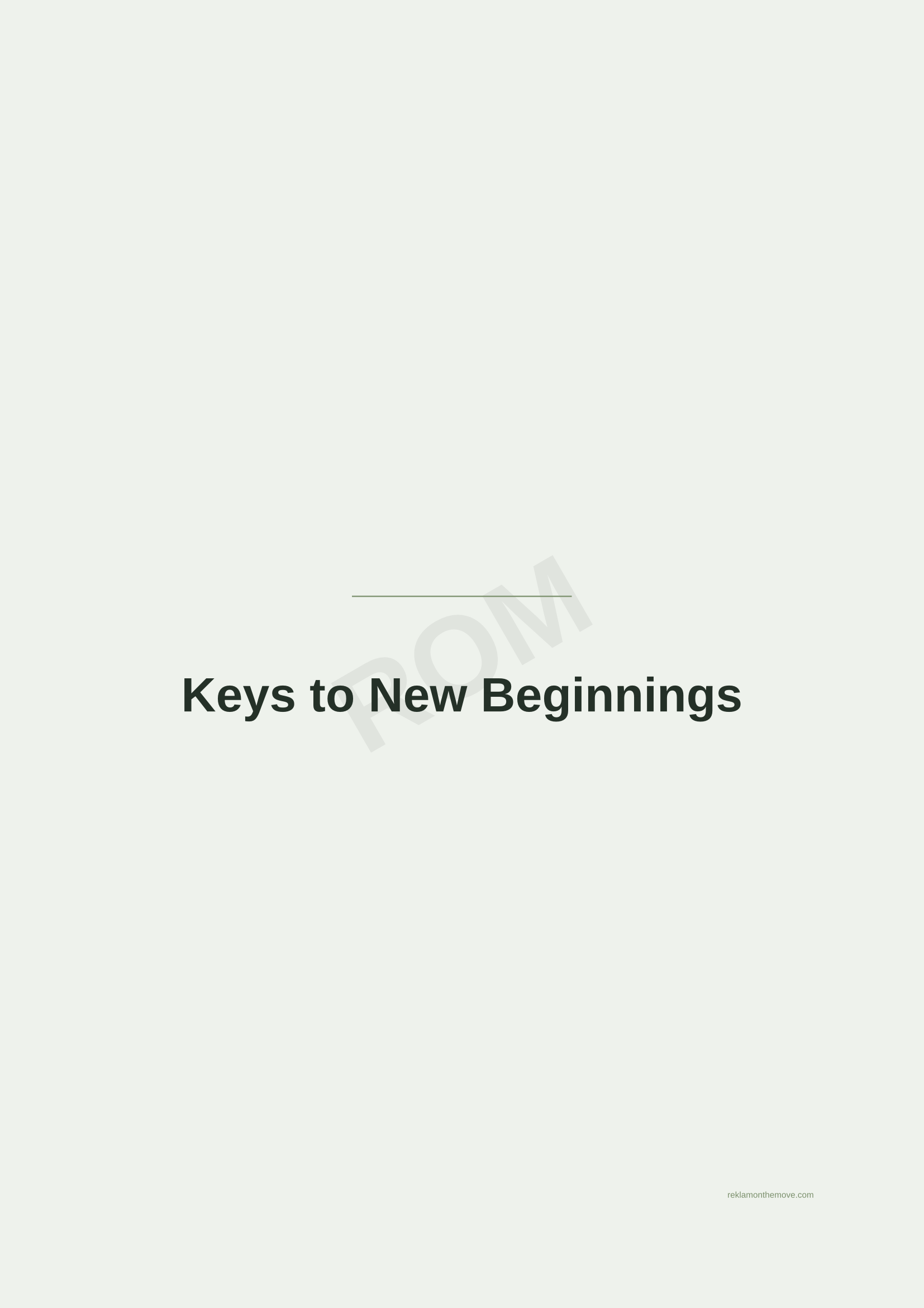 Keys to New Beginnings · Adaçayı — ROM dijital ürün önizlemesi (filigranlı)