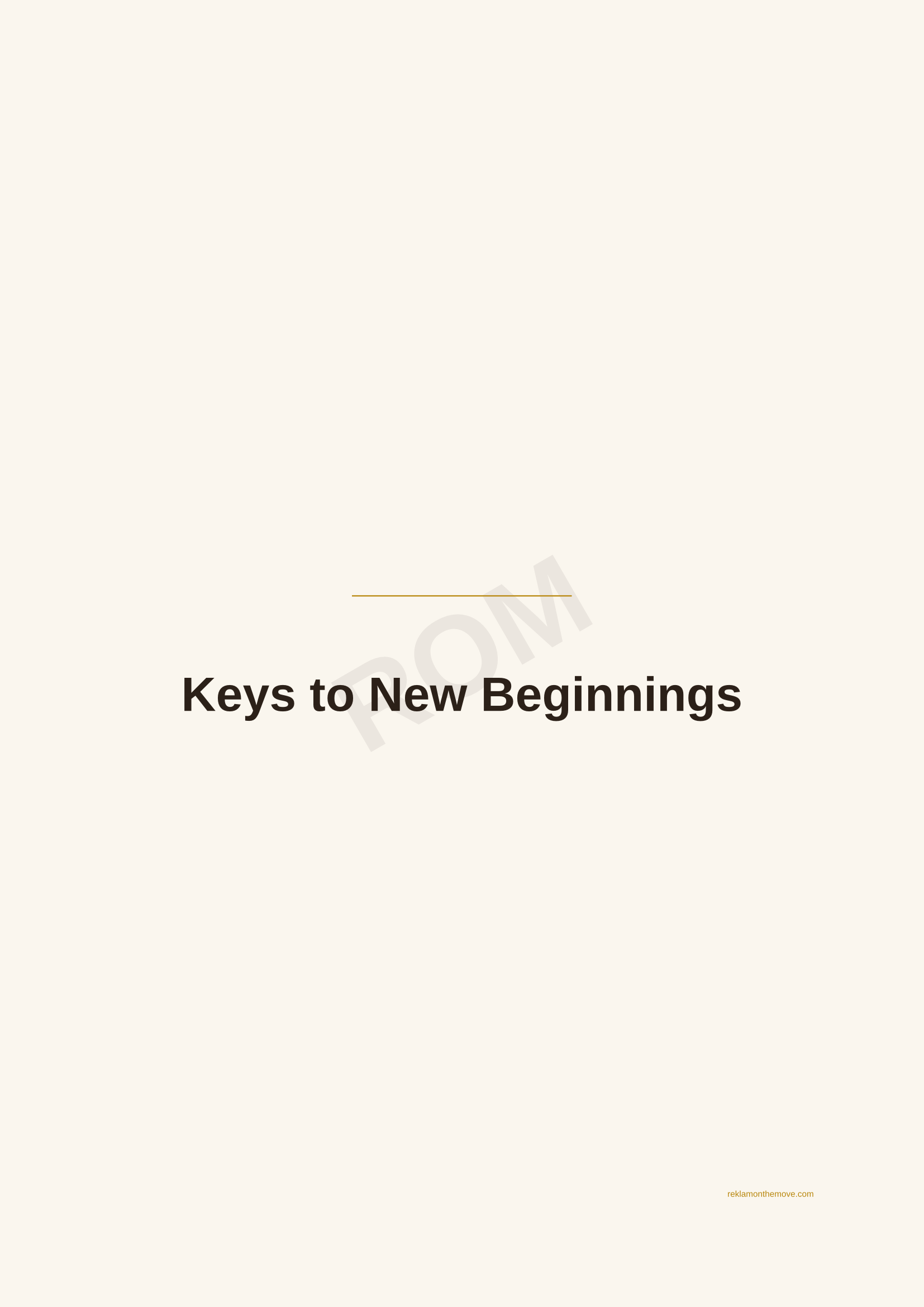 Keys to New Beginnings · Espresso — ROM dijital ürün önizlemesi (filigranlı)
