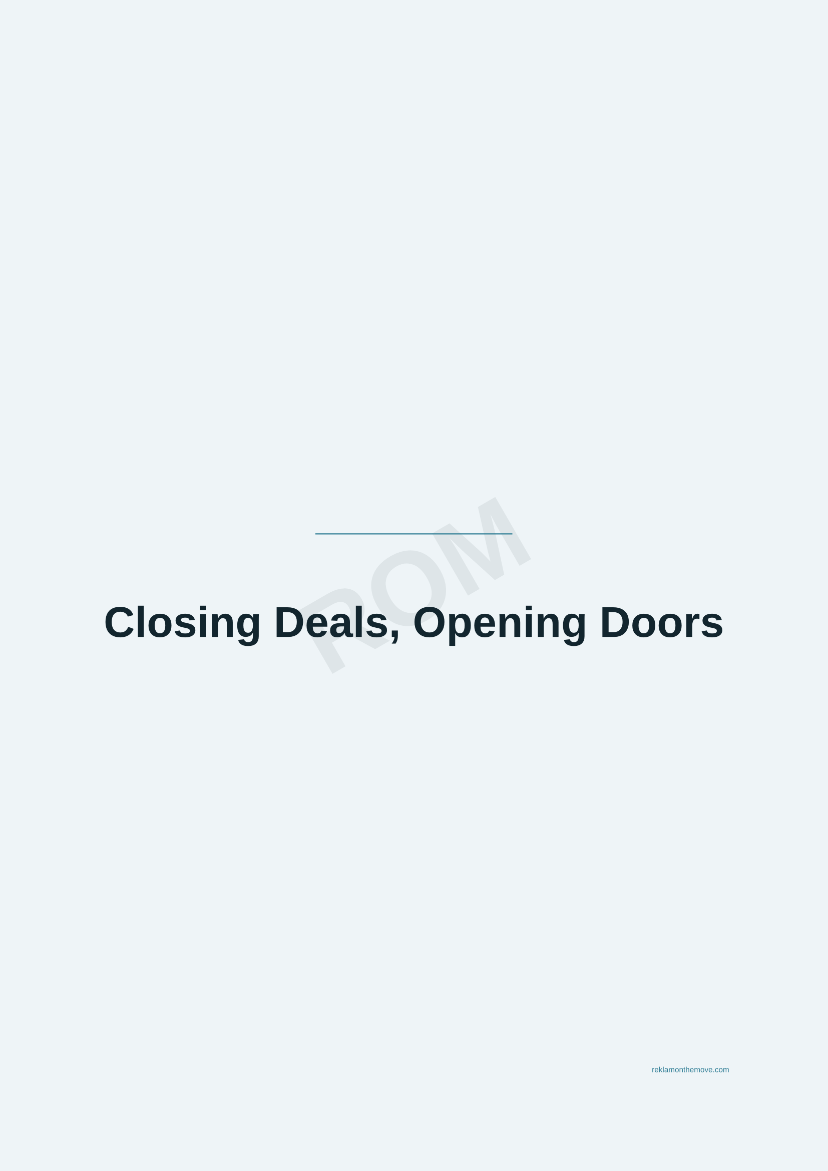 Closing Deals, Opening Doors · Okyanus — ROM dijital ürün önizlemesi (filigranlı)