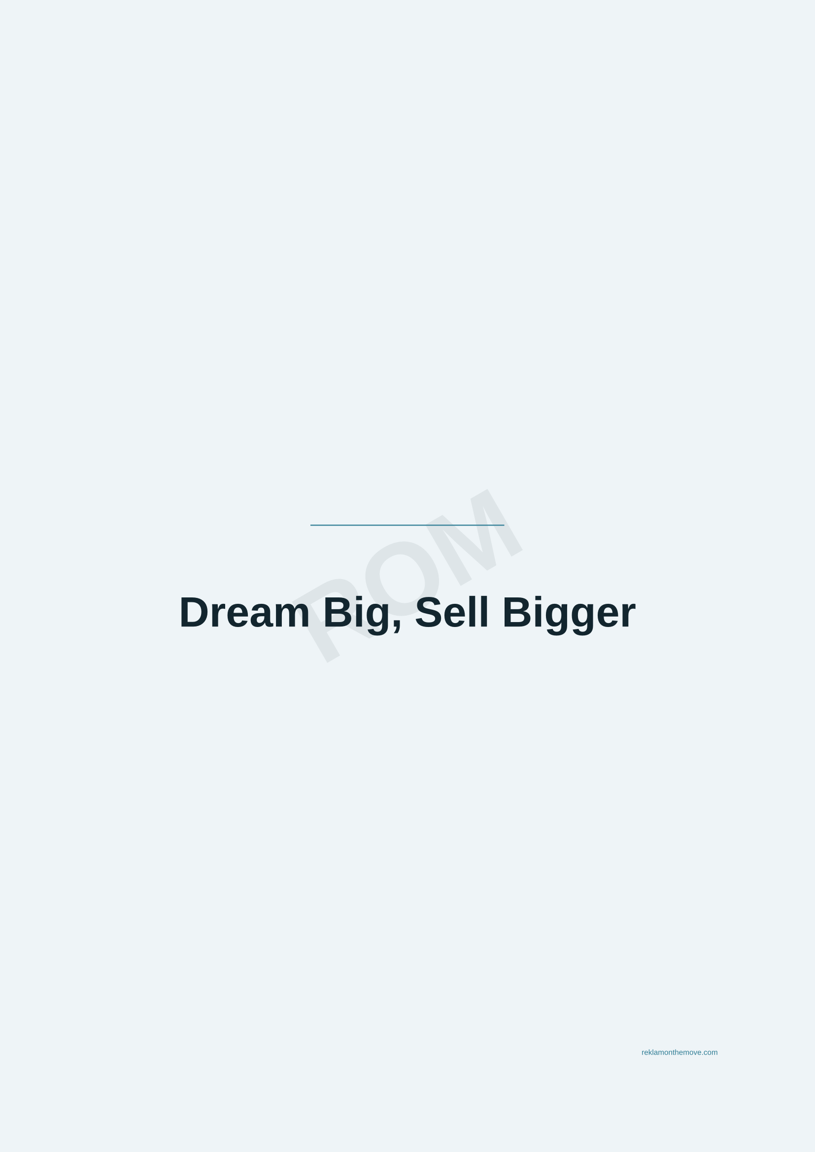 Dream Big, Sell Bigger · Okyanus — ROM dijital ürün önizlemesi (filigranlı)