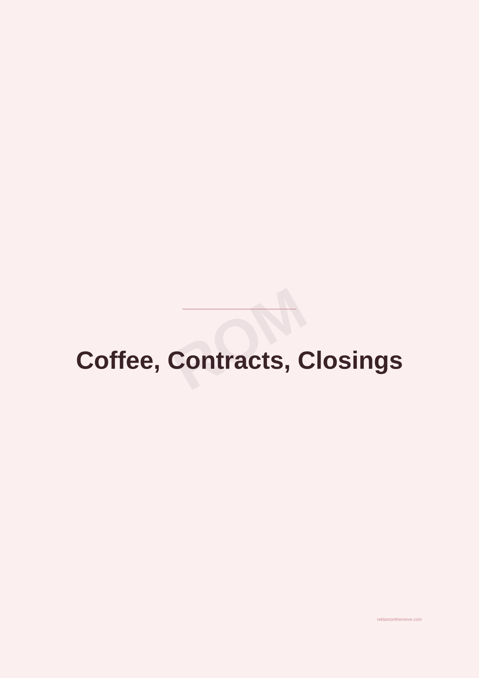 Coffee, Contracts, Closings · Gül — ROM dijital ürün önizlemesi (filigranlı)