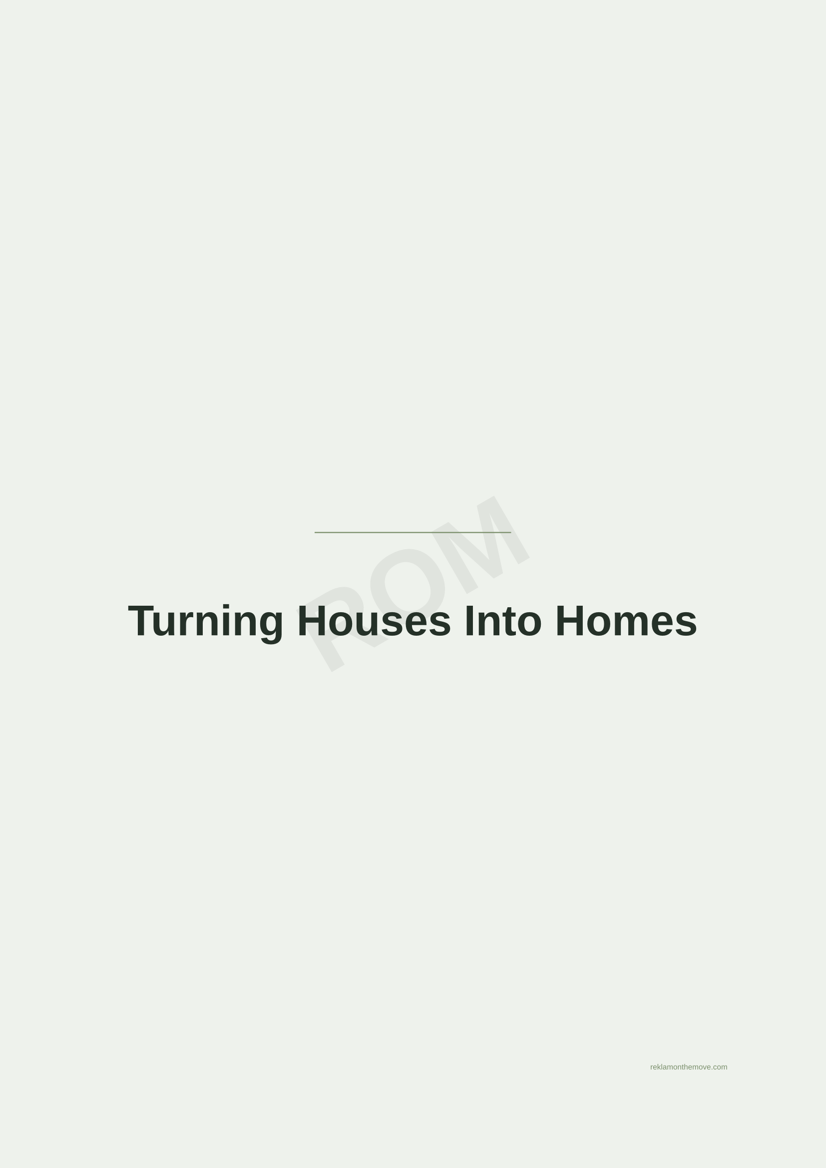 Turning Houses Into Homes · Adaçayı — ROM dijital ürün önizlemesi (filigranlı)
