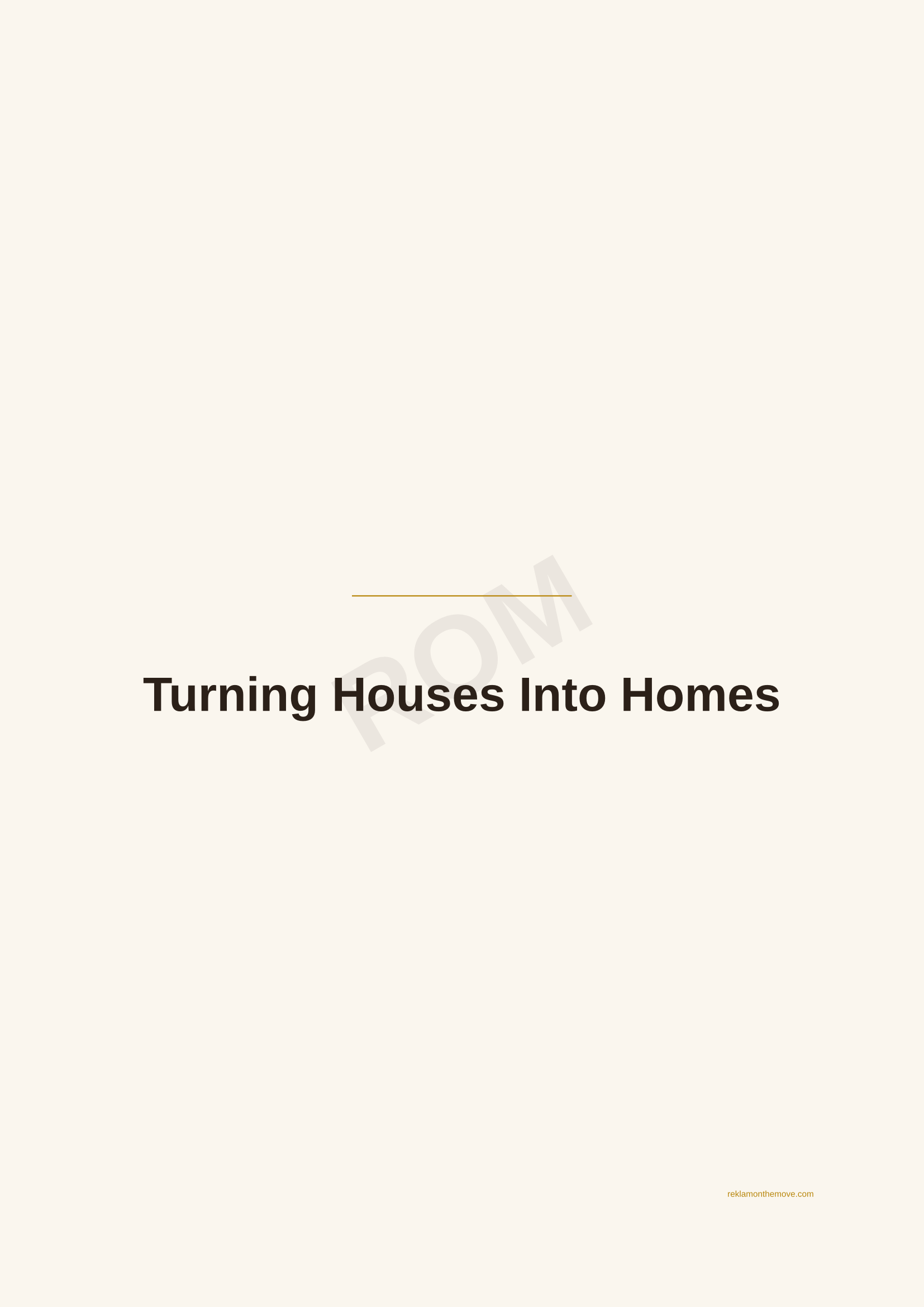 Turning Houses Into Homes · Espresso — ROM dijital ürün önizlemesi (filigranlı)