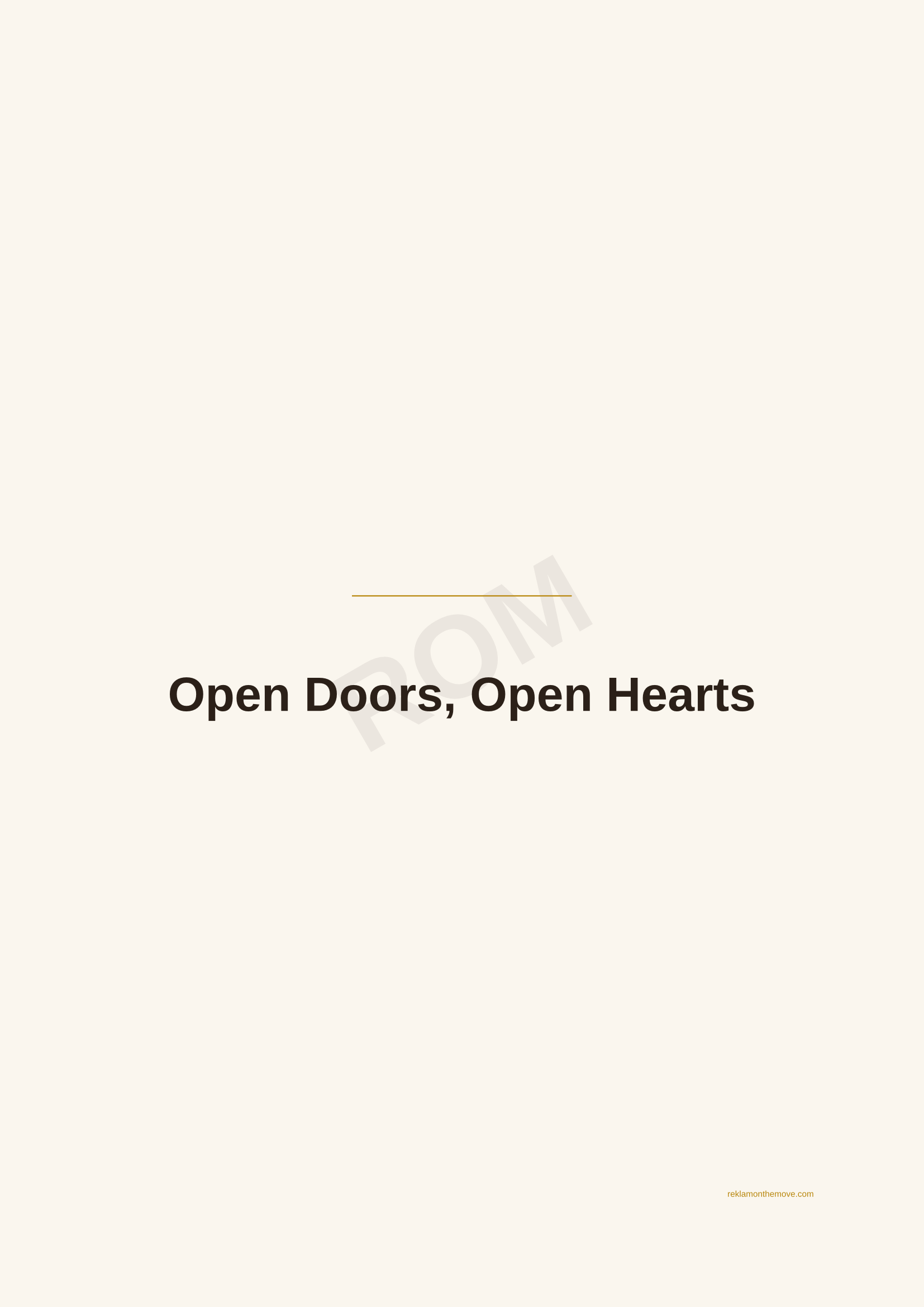 Open Doors, Open Hearts · Espresso — ROM dijital ürün önizlemesi (filigranlı)