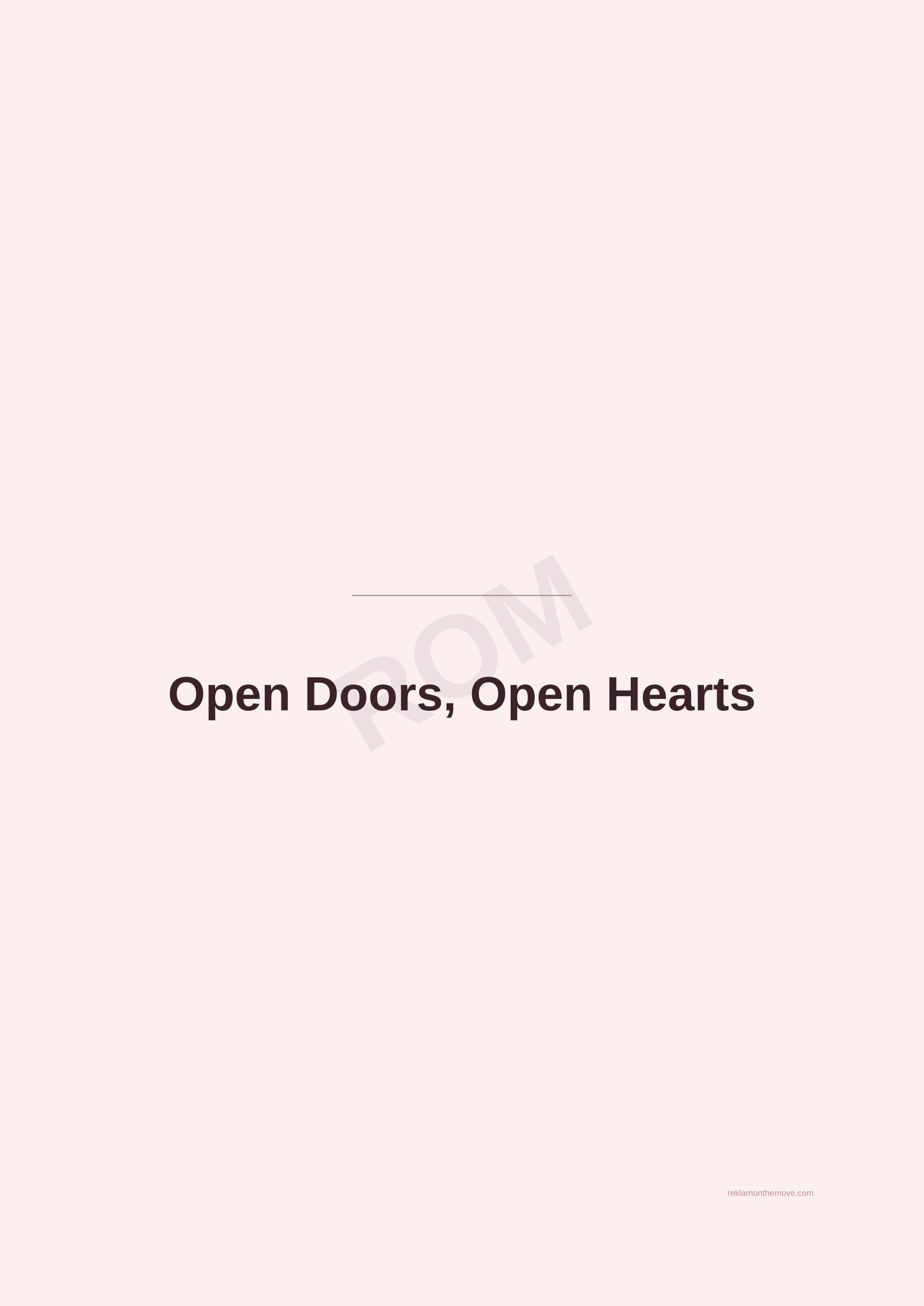 Open Doors, Open Hearts · Gül — ROM dijital ürün önizlemesi (filigranlı)