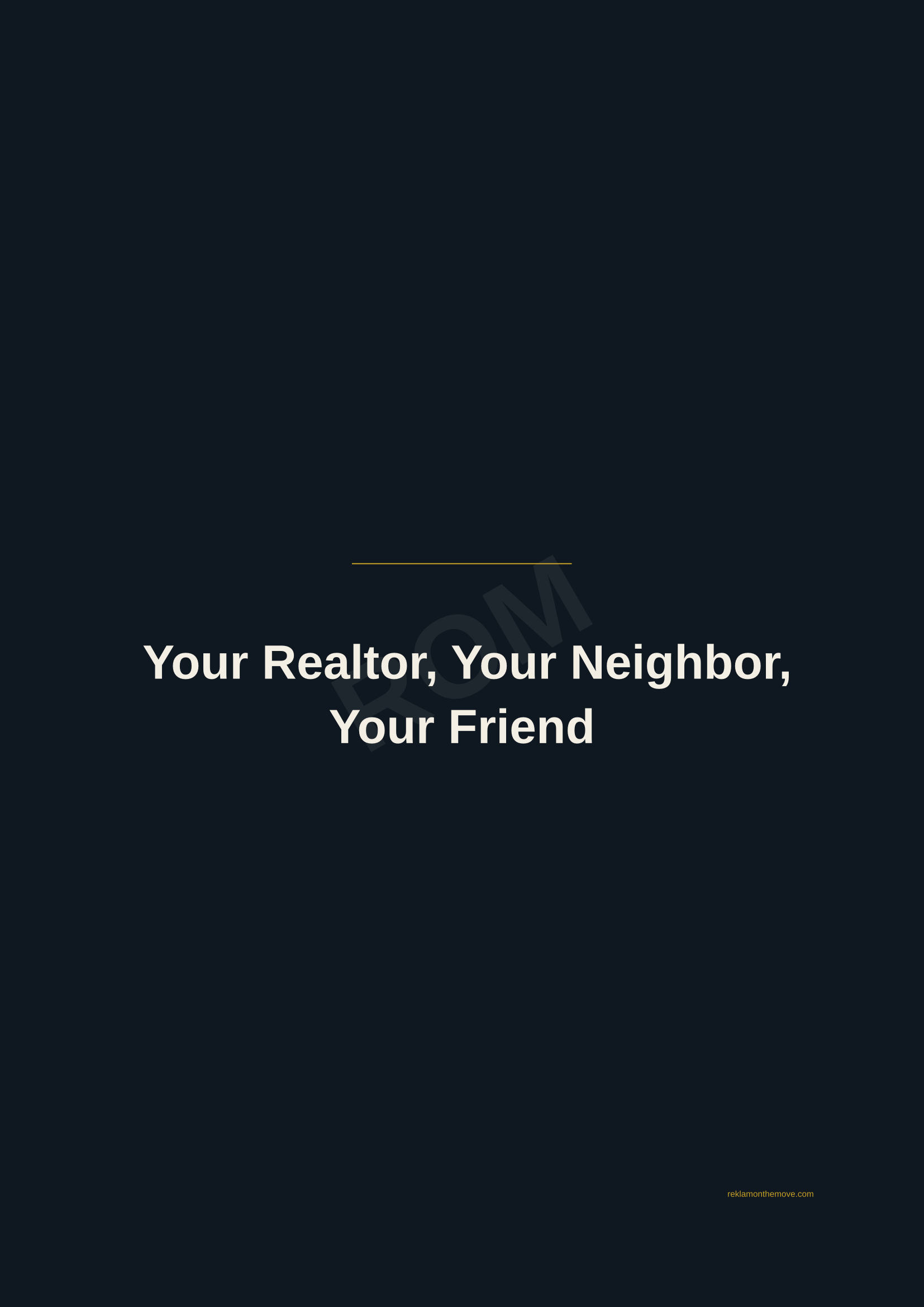 Your Realtor, Your Neighbor, Your Friend · Gece — ROM dijital ürün önizlemesi (filigranlı)
