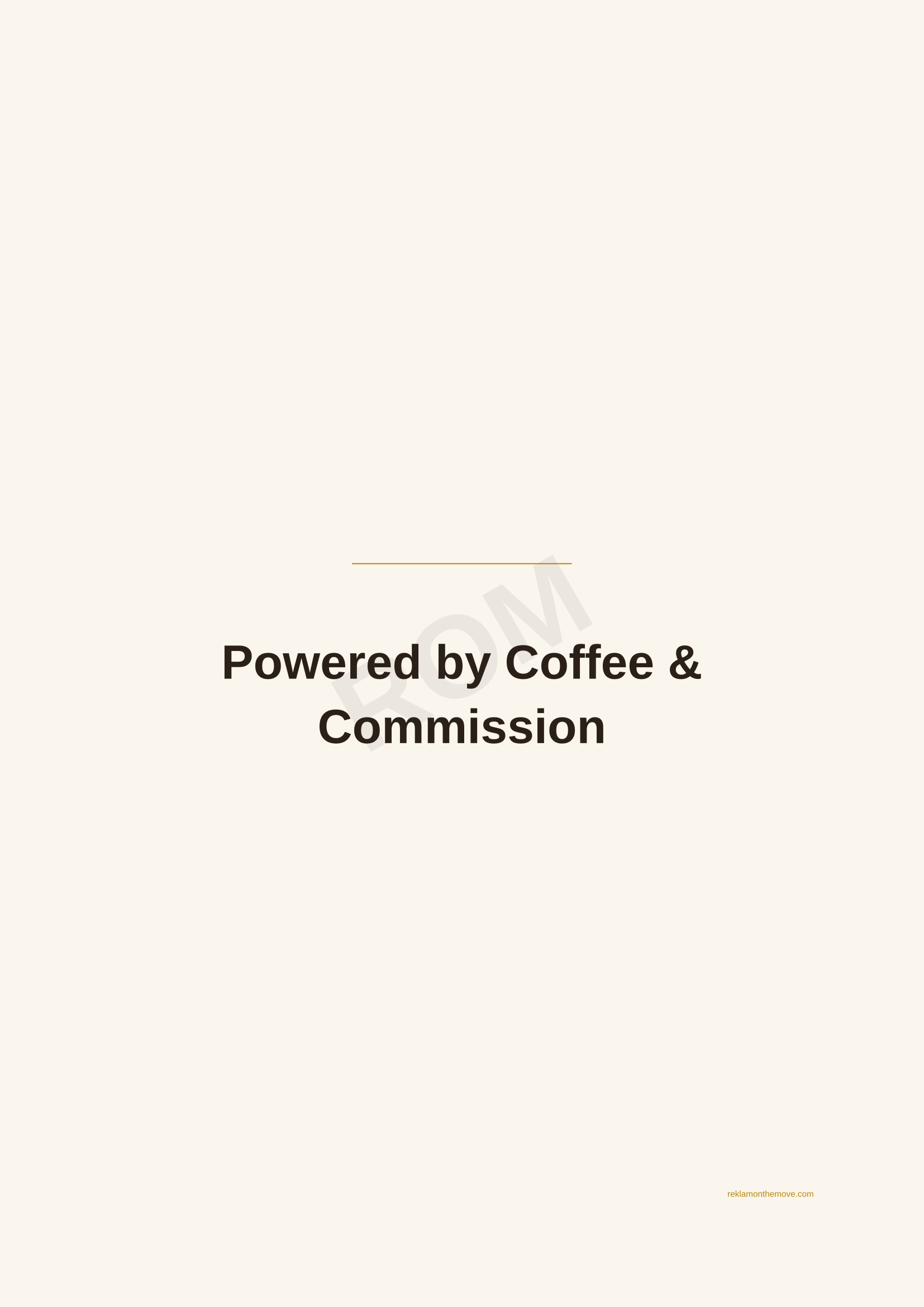 Powered by Coffee & Commission · Espresso — ROM dijital ürün önizlemesi (filigranlı)