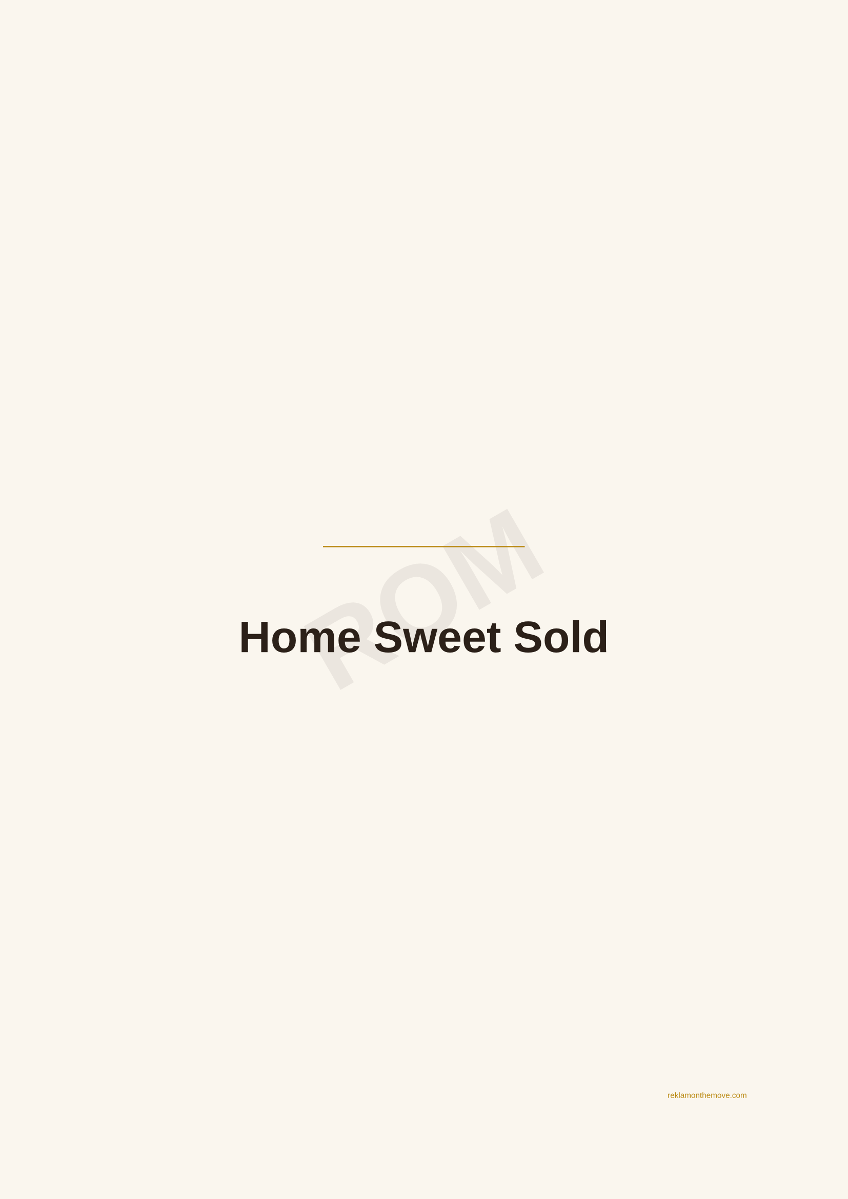 Home Sweet Sold · Espresso — ROM dijital ürün önizlemesi (filigranlı)