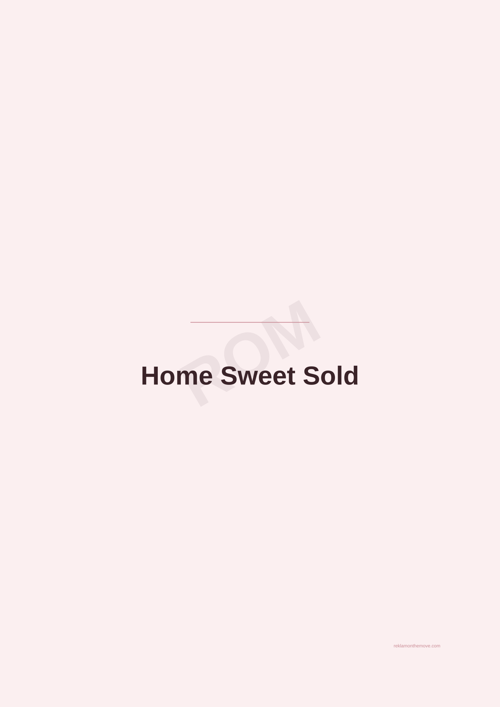 Home Sweet Sold · Gül — ROM dijital ürün önizlemesi (filigranlı)